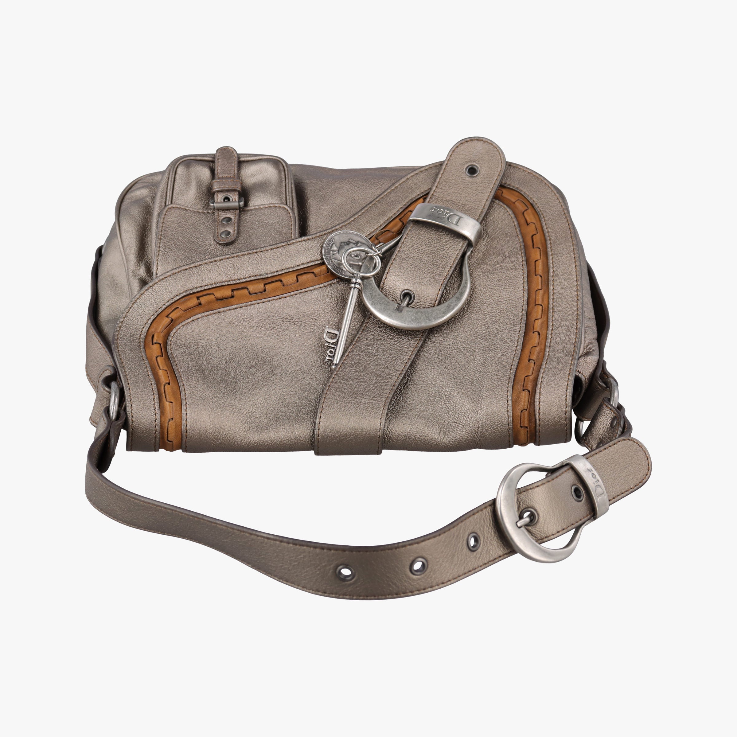 Secondhand Christian Dior Gaucho Golden Leather  shoulderbag | stylenewstar