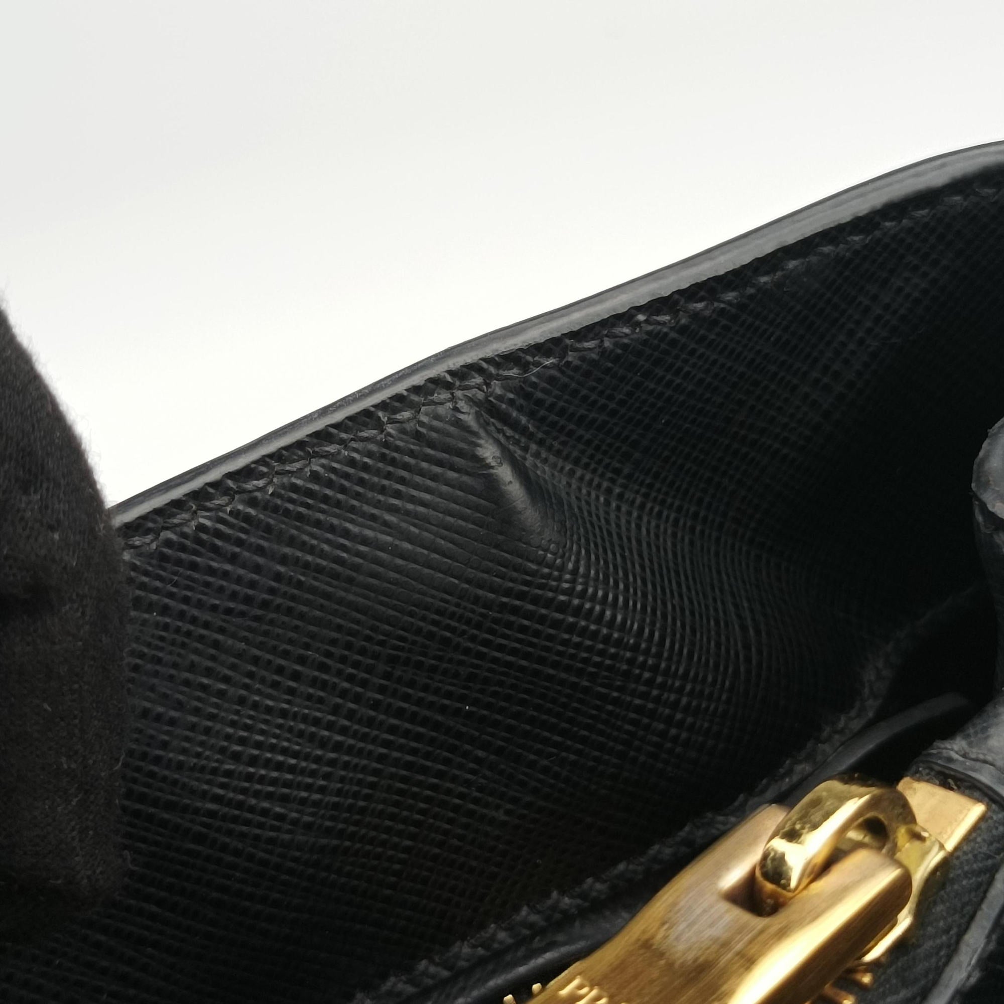 Pre-owned Prada Galleria Black SAFFIANO Leather BN2274 shoulderbag | stylenewstar