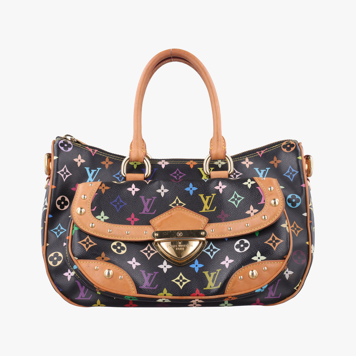 Pre-owned Louis Vuitton RITA Noir Monogram Multicolor M40126 handbag | stylenewstar