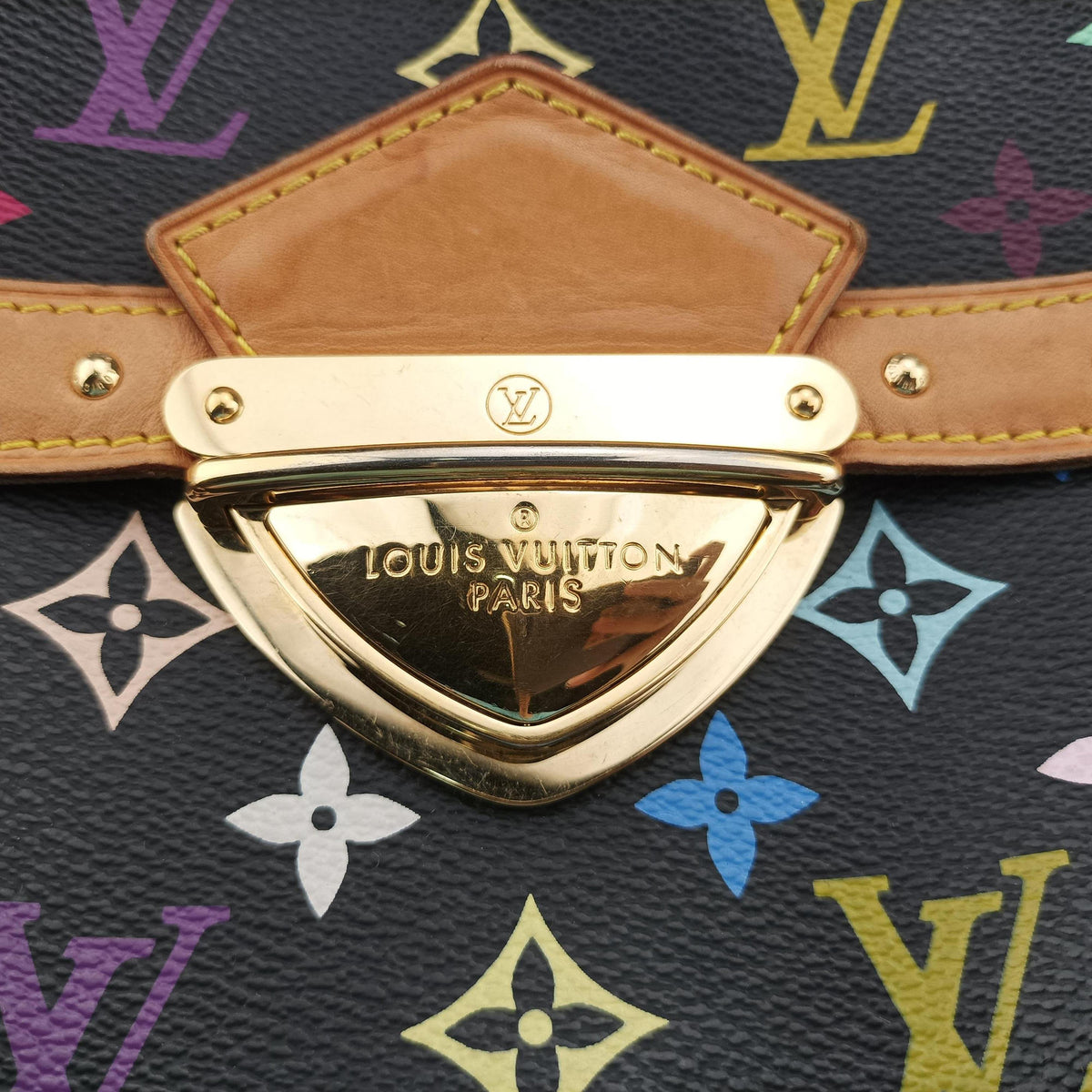 Pre-owned Louis Vuitton RITA Noir Monogram Multicolor M40126 handbag | stylenewstar