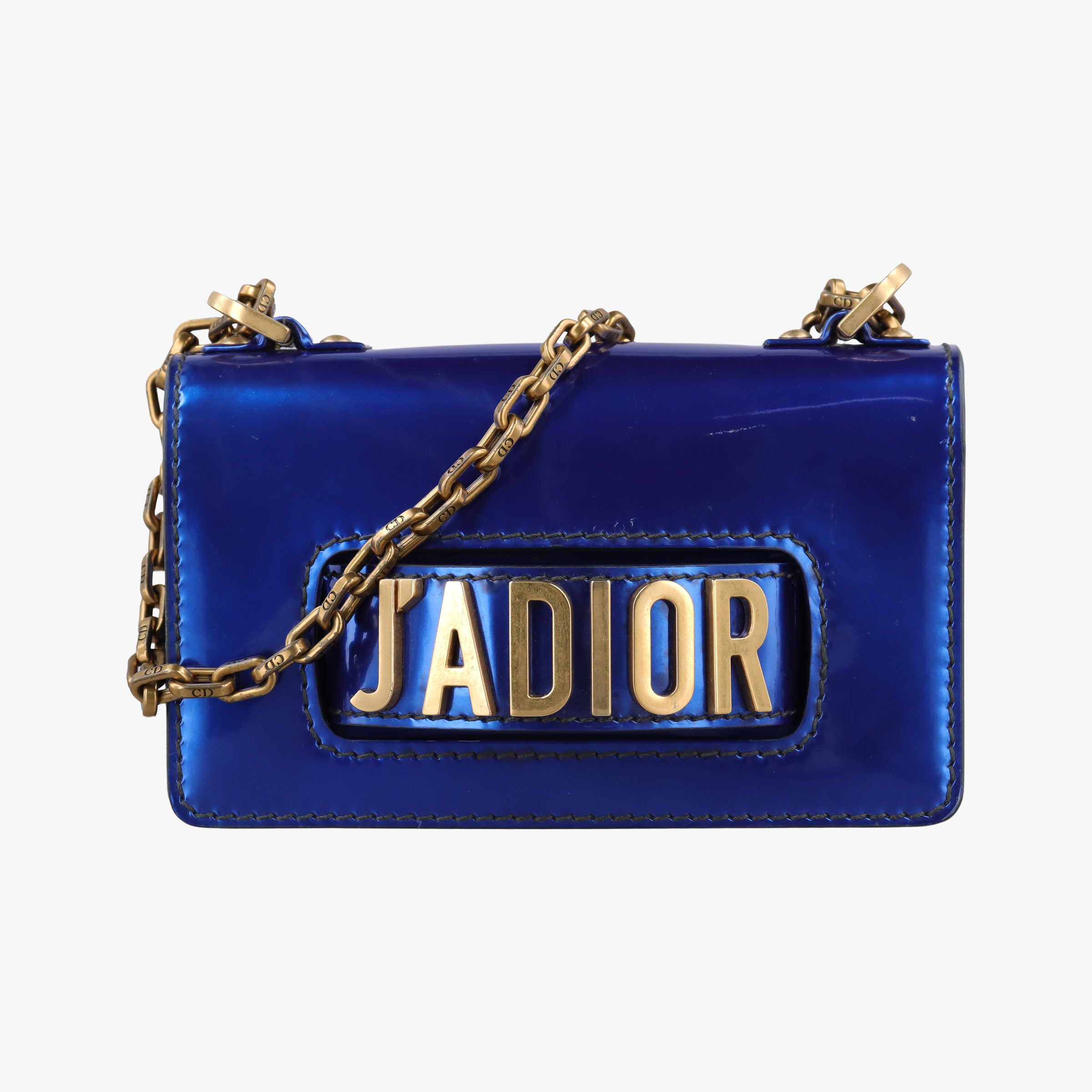 Pre-owned Christian Dior J'adior Navy Patent  shoulderbag | stylenewstar
