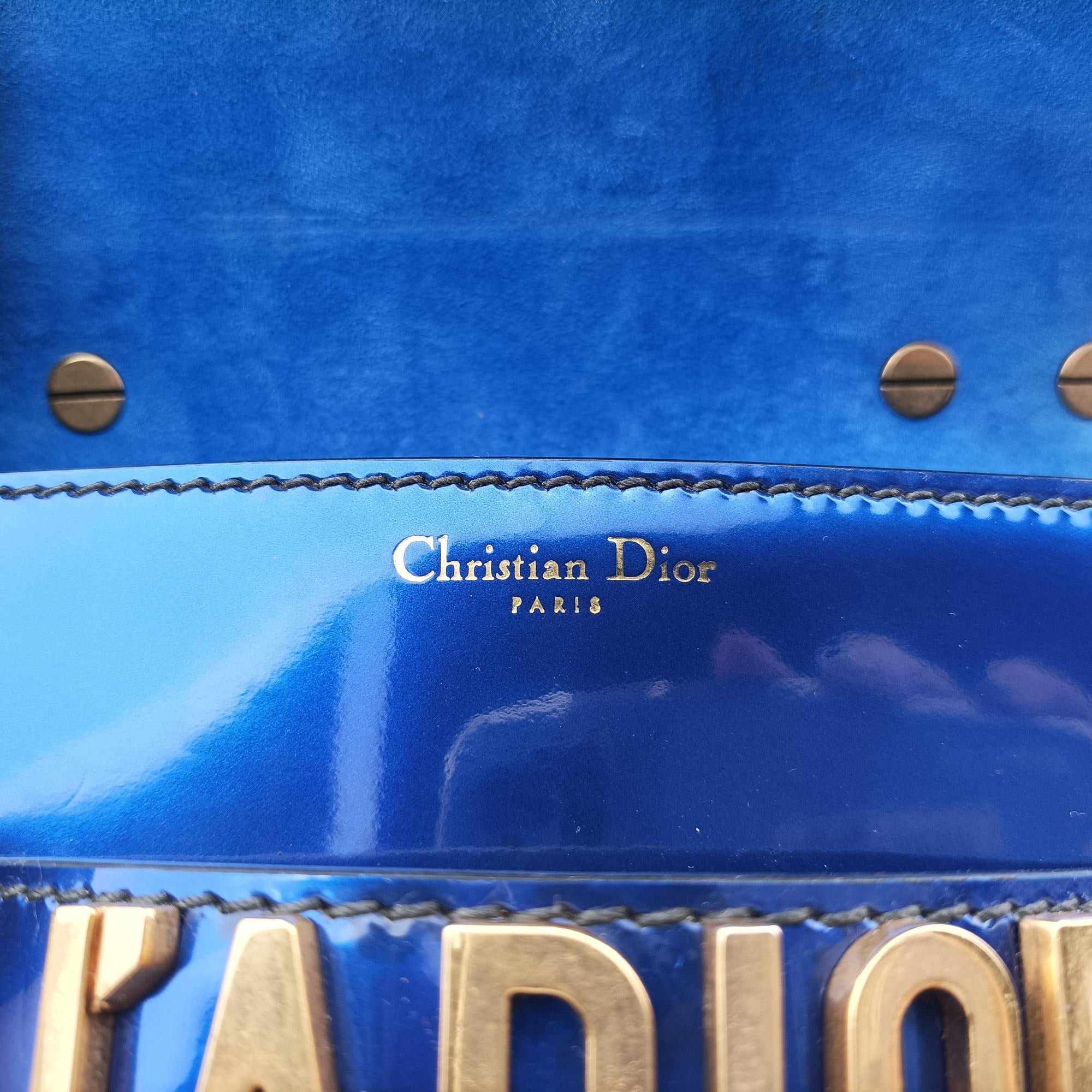 Pre-owned Christian Dior J'adior Navy Patent  shoulderbag | stylenewstar
