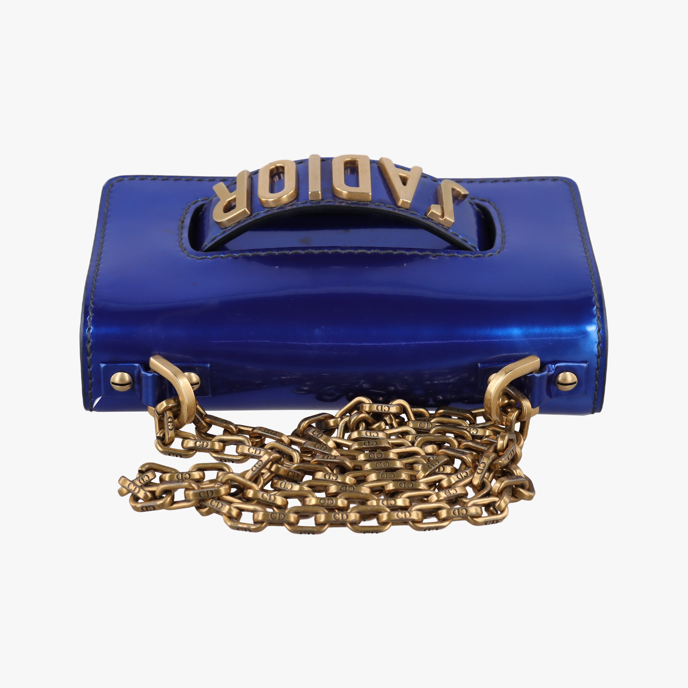 Pre-owned Christian Dior J'adior Navy Patent  shoulderbag | stylenewstar