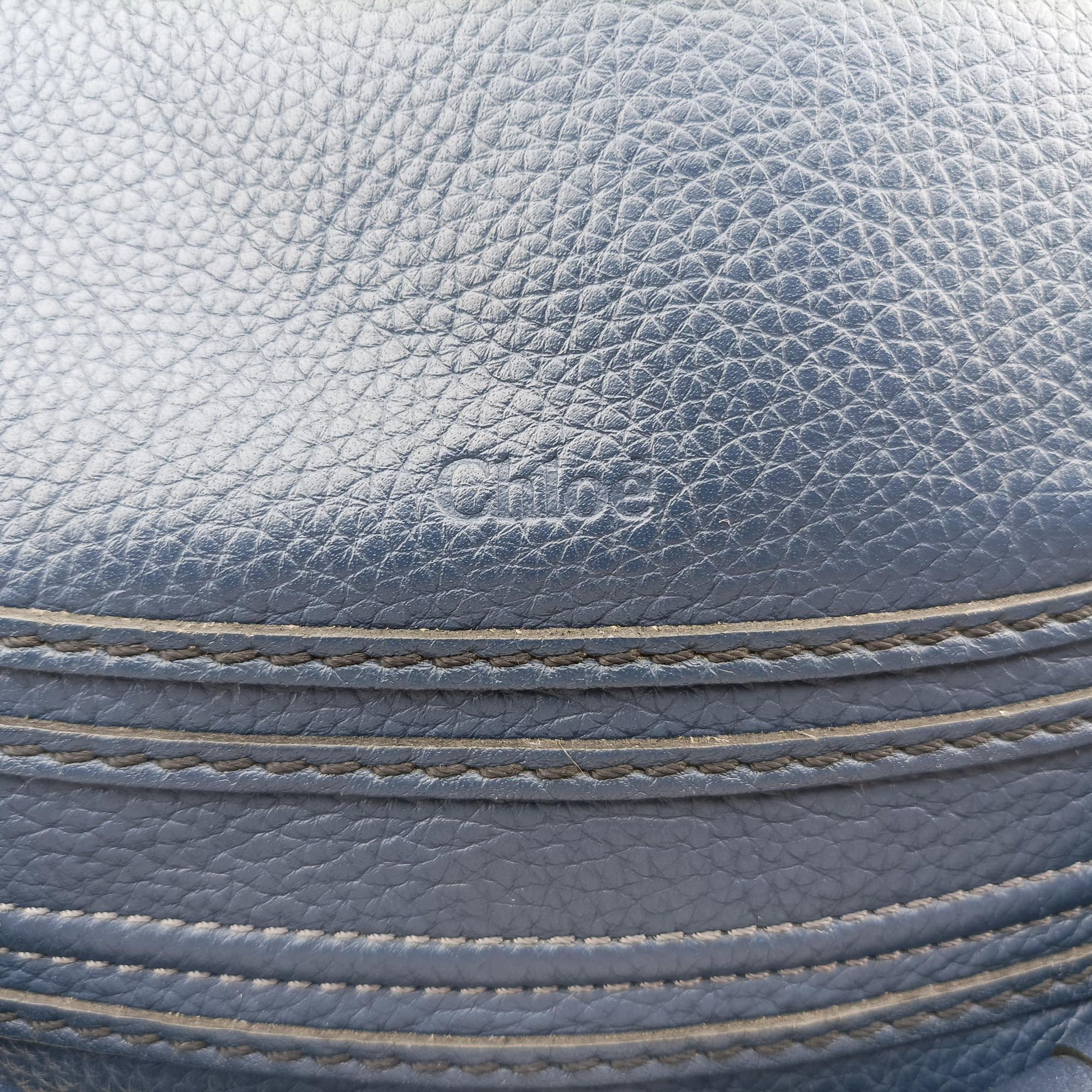 Pre-owned Chloe Mercy Blue Leather  shoulderbag | stylenewstar