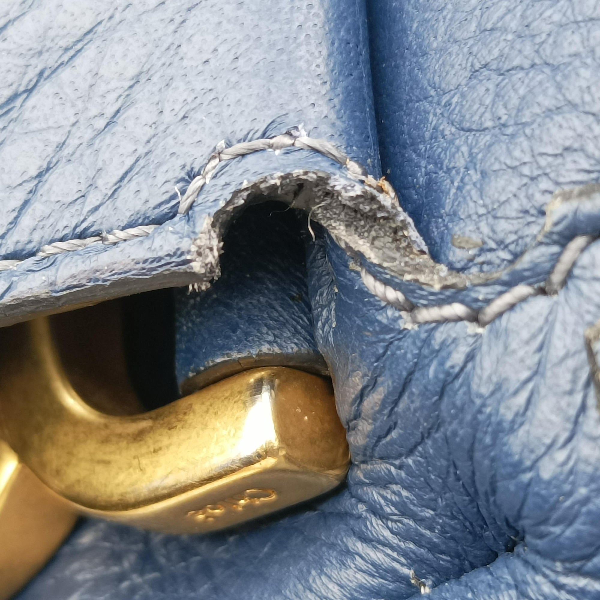 Pre-owned Chloe Mercy Blue Leather  shoulderbag | stylenewstar