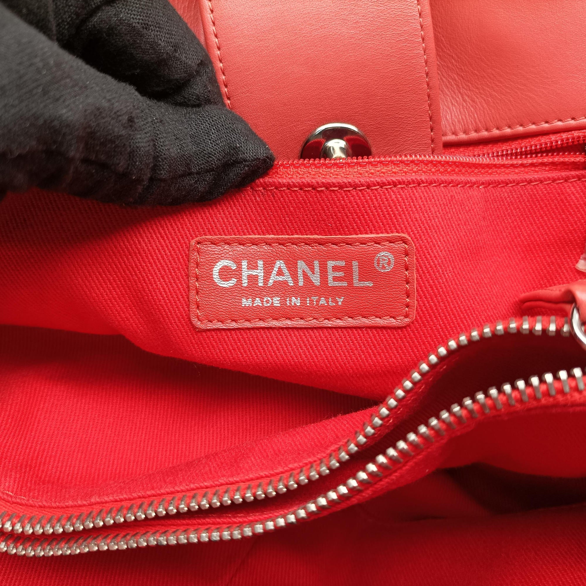 Vintage Chanel Up in the Air Perforated French Riviera Orange lambskin A67654 shoulderbag | stylenewstar