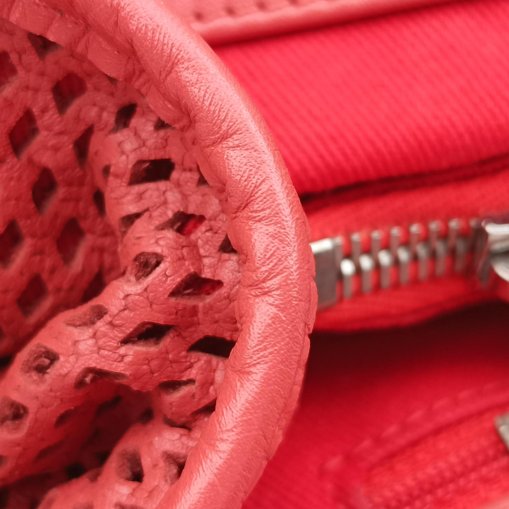 Vintage Chanel Up in the Air Perforated French Riviera Orange lambskin A67654 shoulderbag | stylenewstar