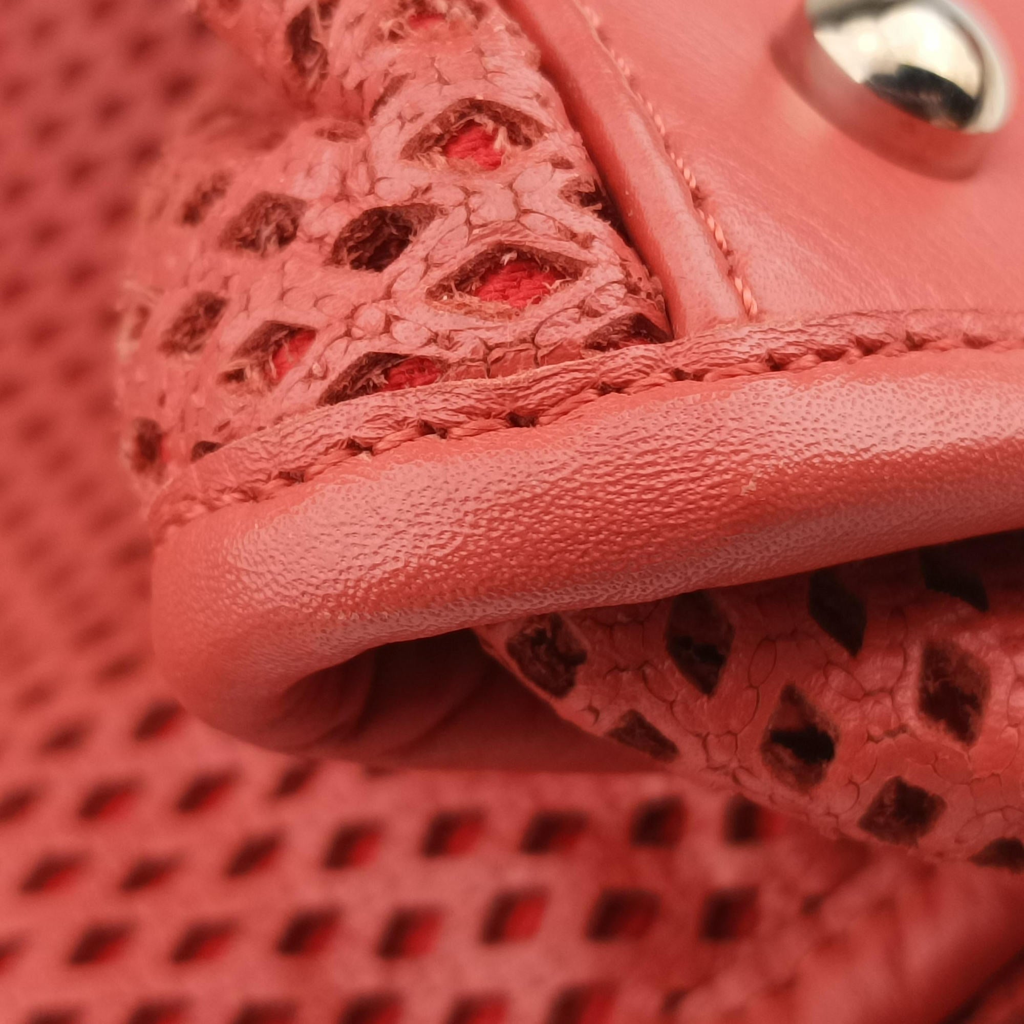 Vintage Chanel Up in the Air Perforated French Riviera Orange lambskin A67654 shoulderbag | stylenewstar