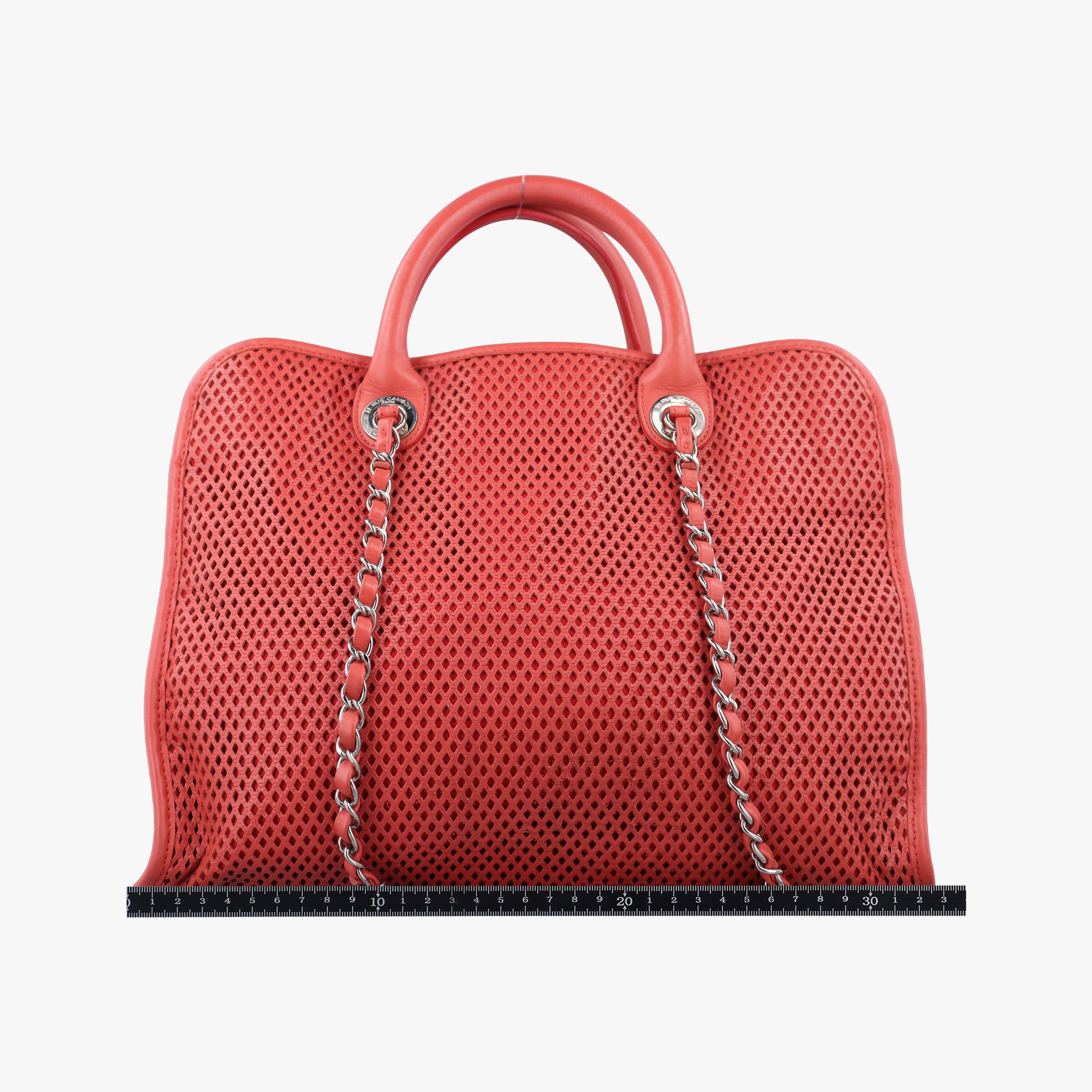 Vintage Chanel Up in the Air Perforated French Riviera Orange lambskin A67654 shoulderbag | stylenewstar
