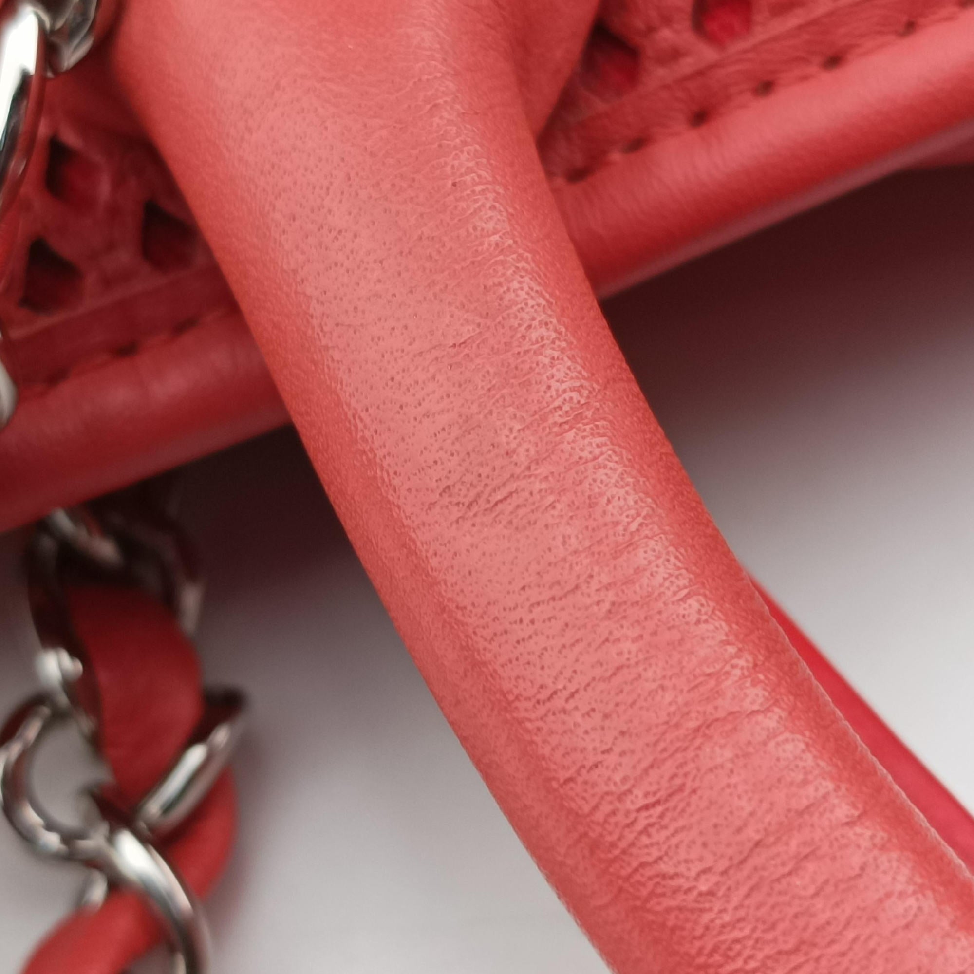 Vintage Chanel Up in the Air Perforated French Riviera Orange lambskin A67654 shoulderbag | stylenewstar
