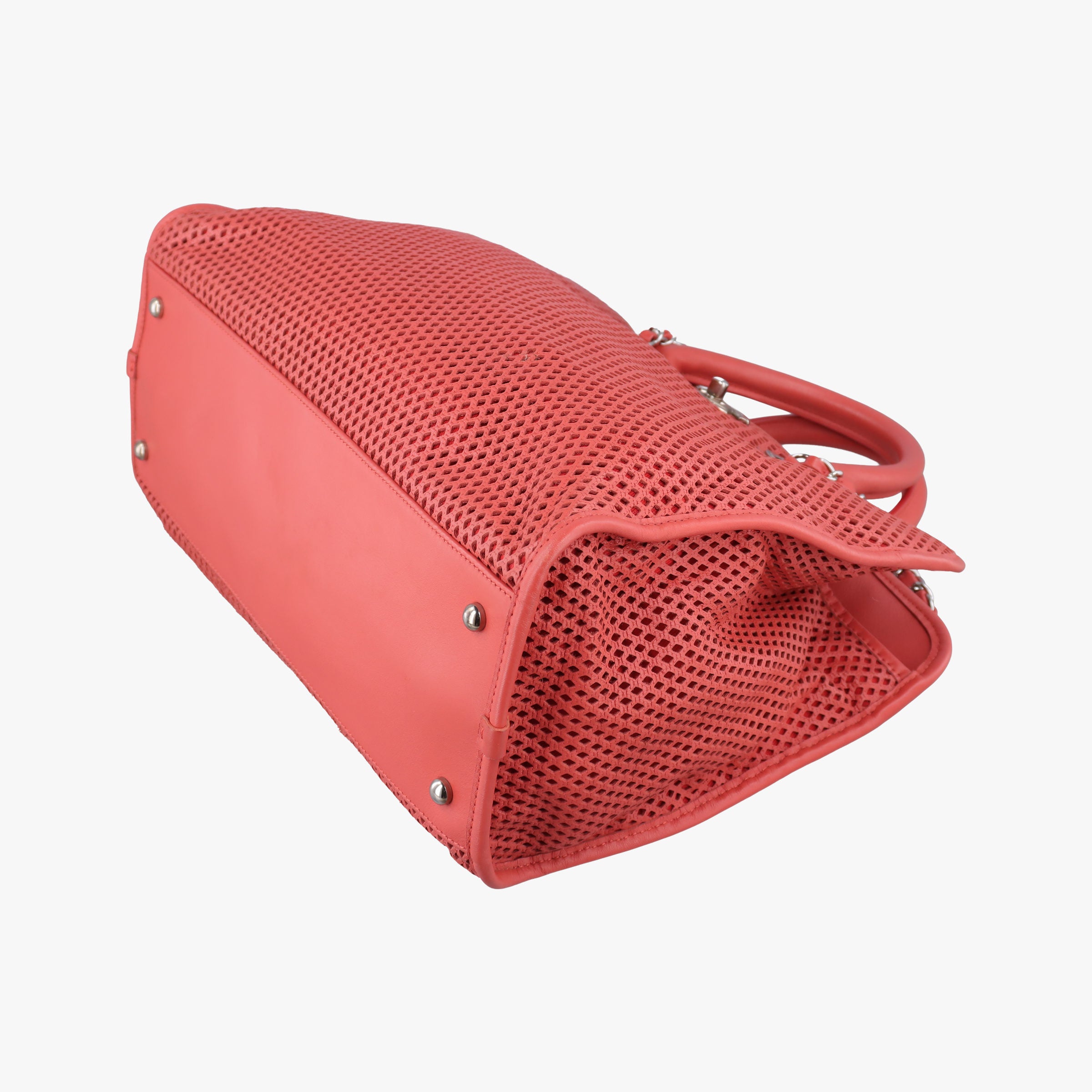 Vintage Chanel Up in the Air Perforated French Riviera Orange lambskin A67654 shoulderbag | stylenewstar