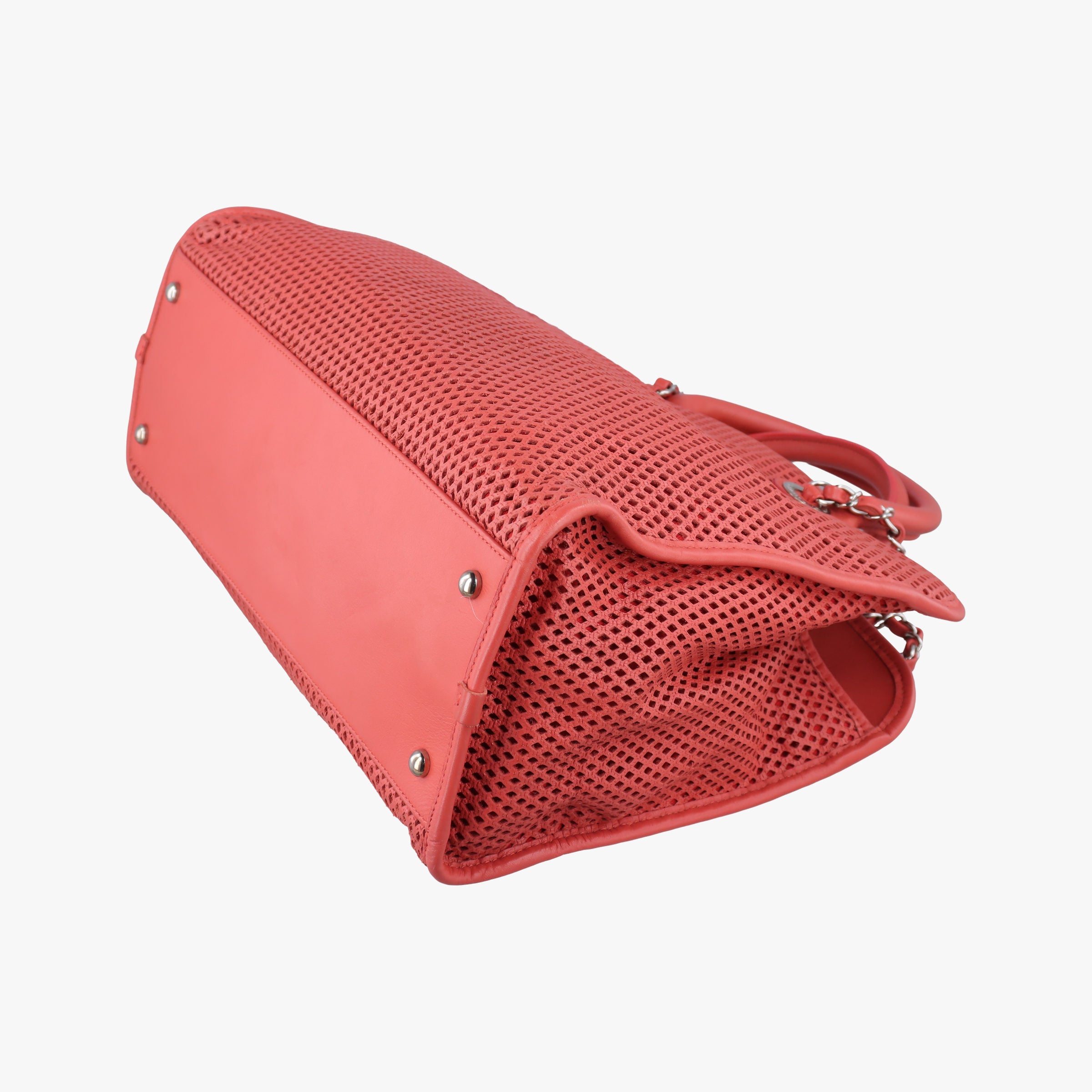 Vintage Chanel Up in the Air Perforated French Riviera Orange lambskin A67654 shoulderbag | stylenewstar