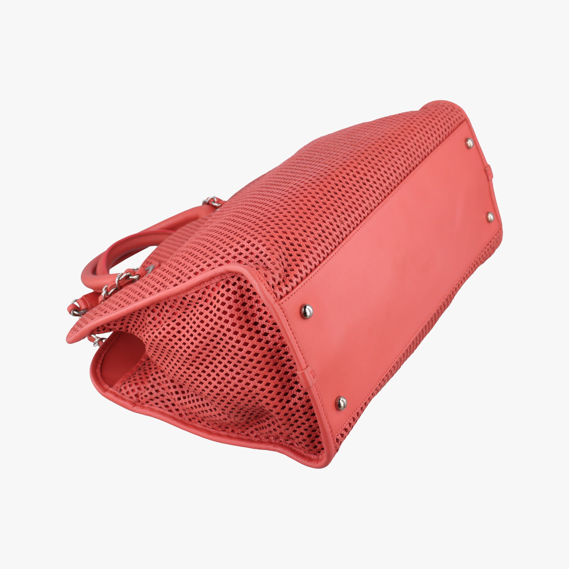 Vintage Chanel Up in the Air Perforated French Riviera Orange lambskin A67654 shoulderbag | stylenewstar