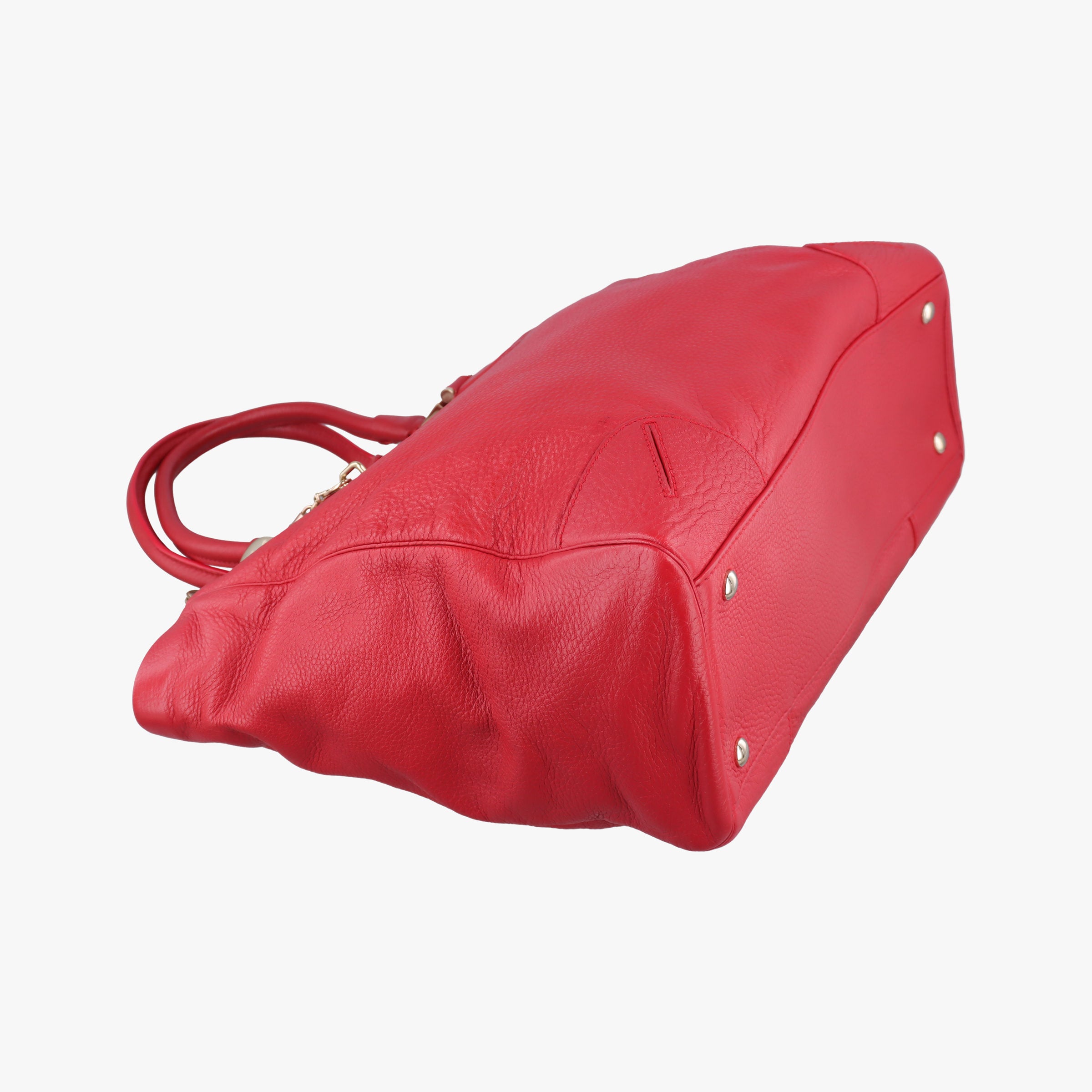 Pre-owned VERSACE Medusa Red Leather  handbag | stylenewstar