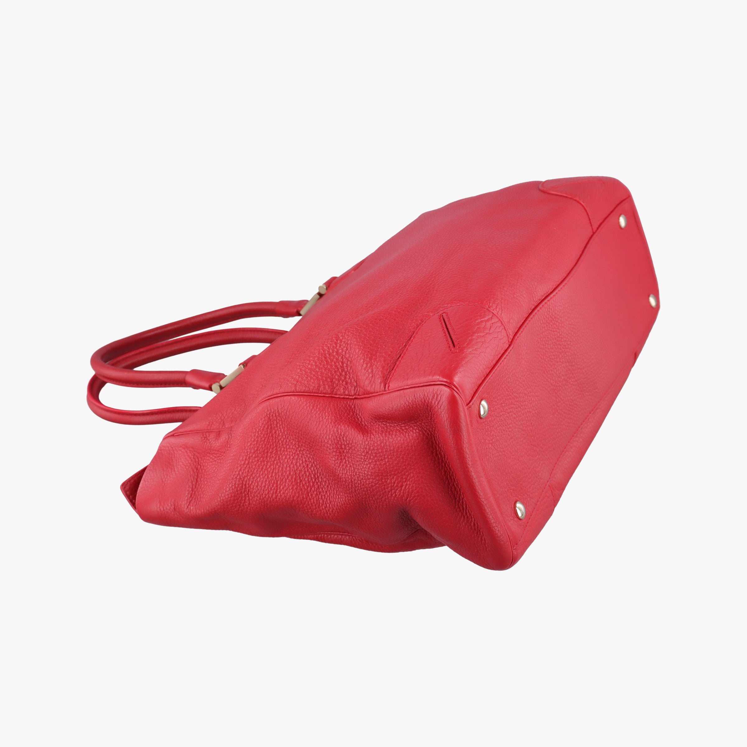 Pre-owned VERSACE Medusa Red Leather  handbag | stylenewstar