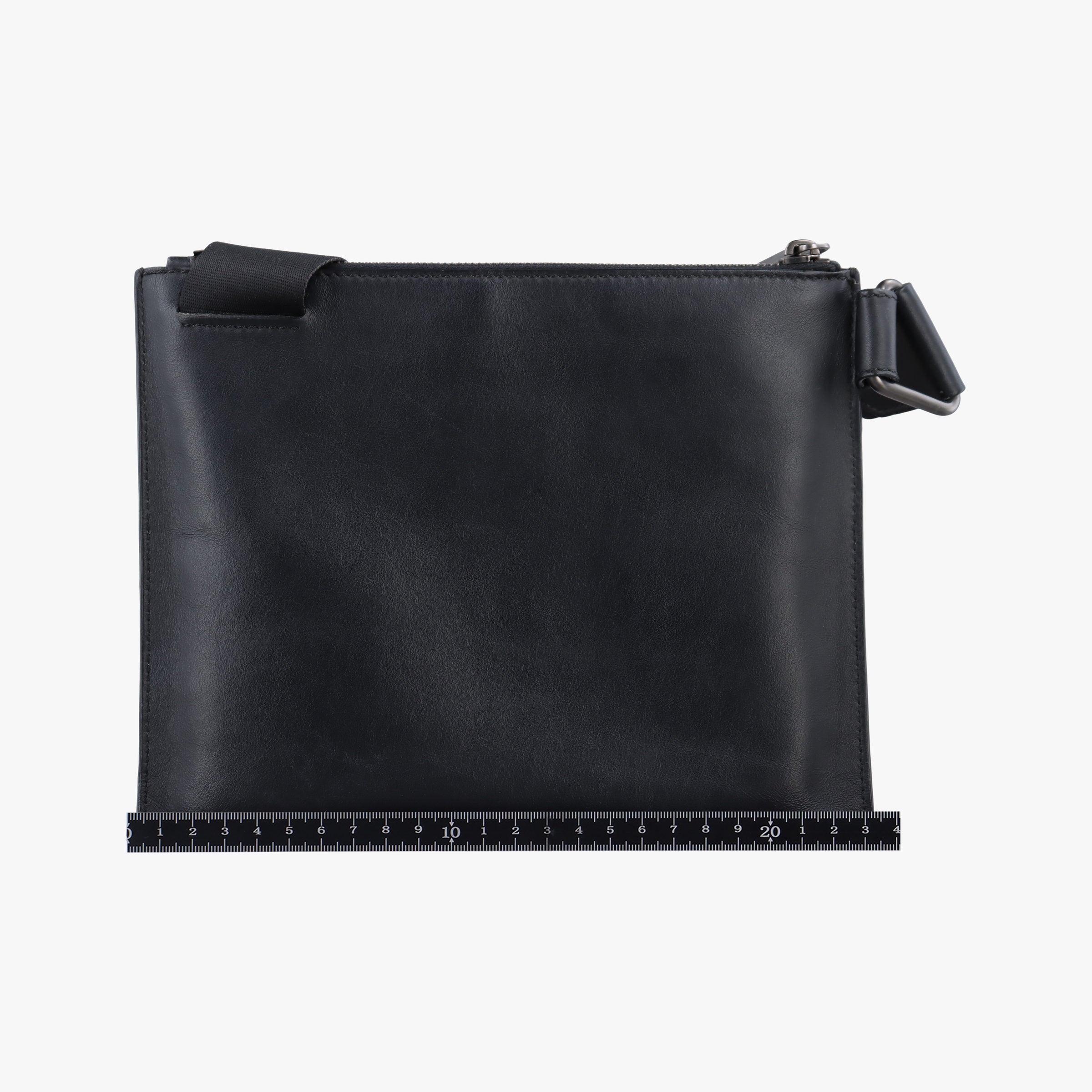 Pre-owned Fendi Zucca Print Black Leather 7VA437 shoulderbag | stylenewstar