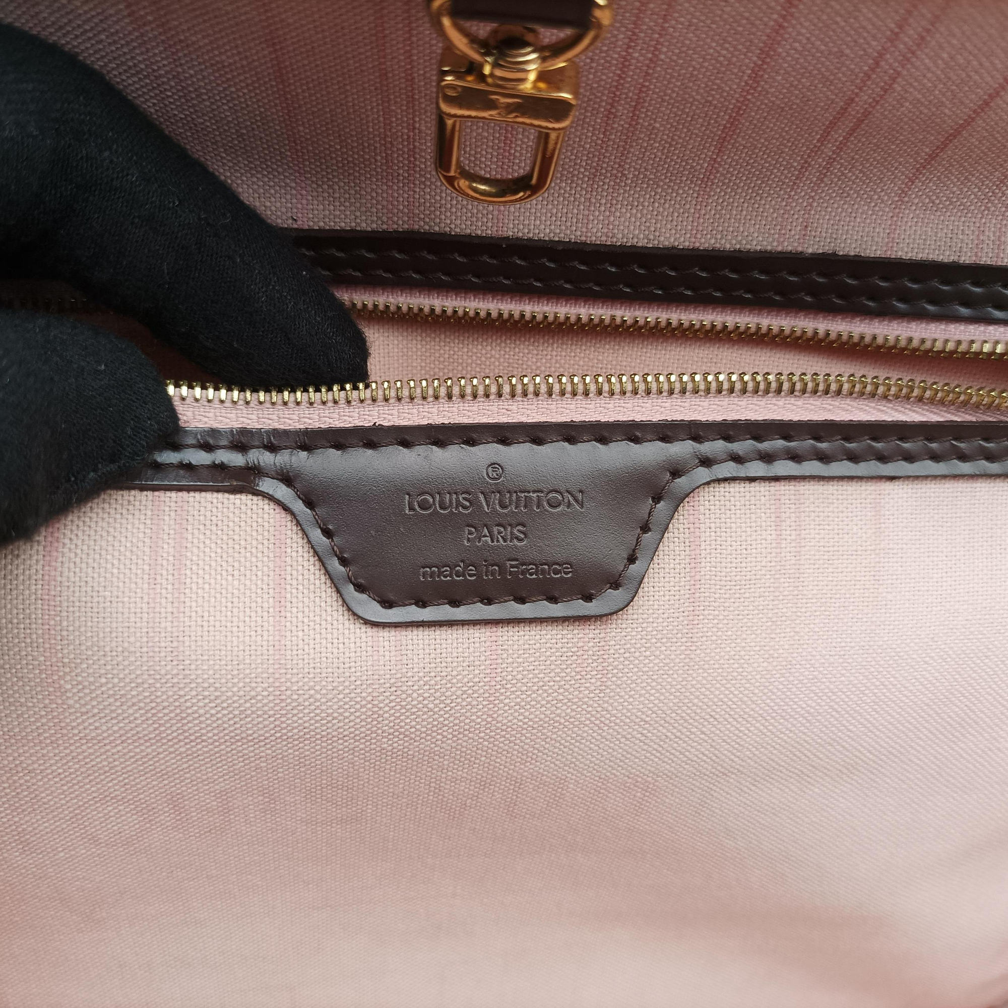 Secondhand Louis Vuitton NEVERFULL MM EBENE Damier Canvas N51105 handbag | stylenewstar