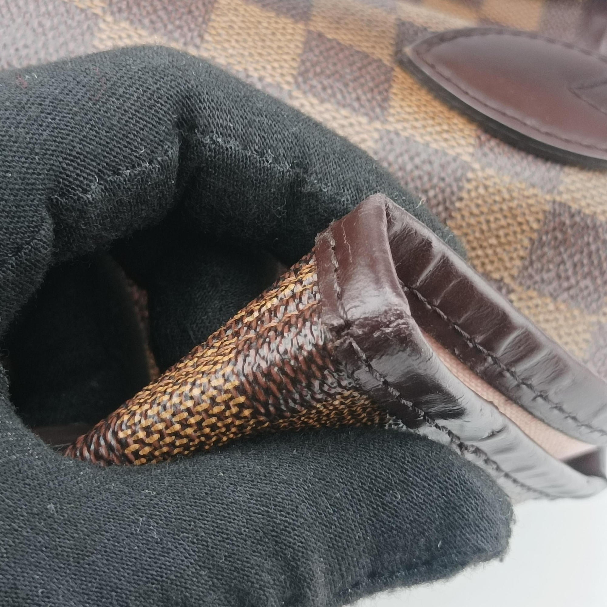 Secondhand Louis Vuitton NEVERFULL MM EBENE Damier Canvas N51105 handbag | stylenewstar