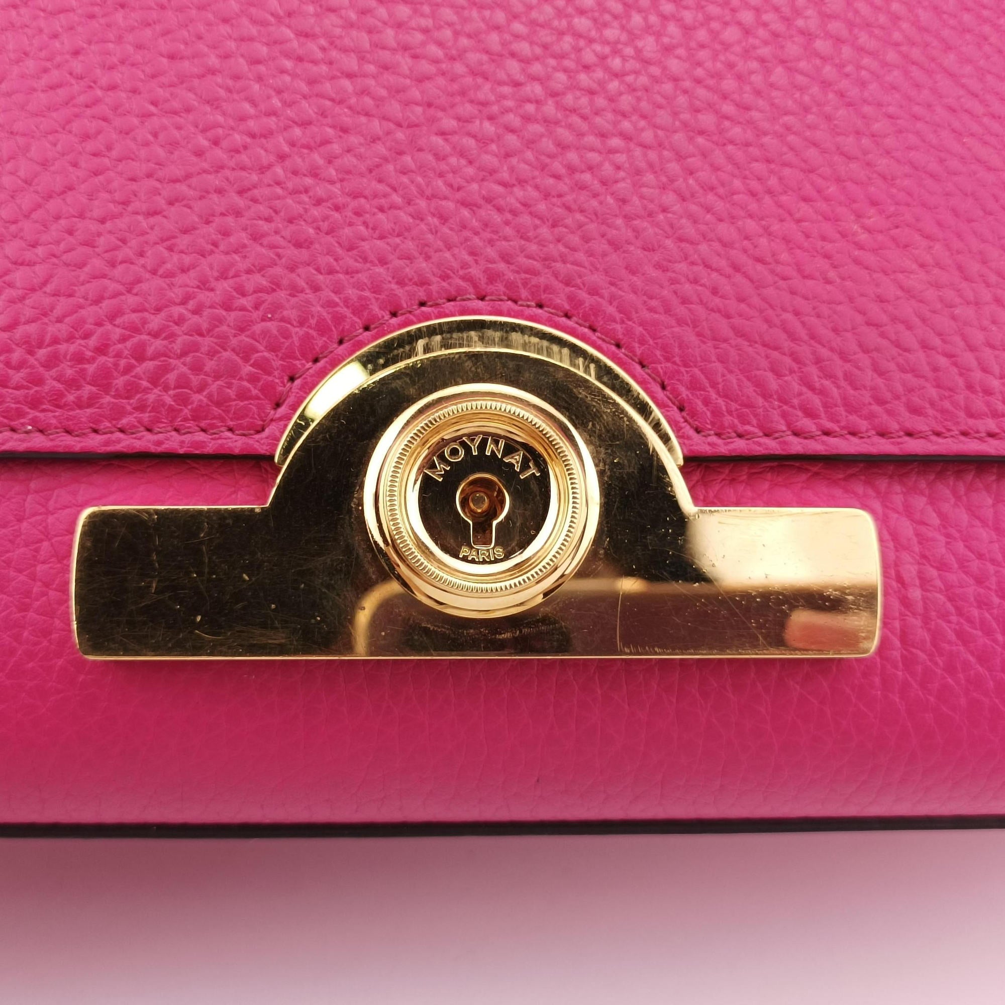 Pre-owned Moynat Legenne PM Rose leather  shoulderbag | stylenewstar