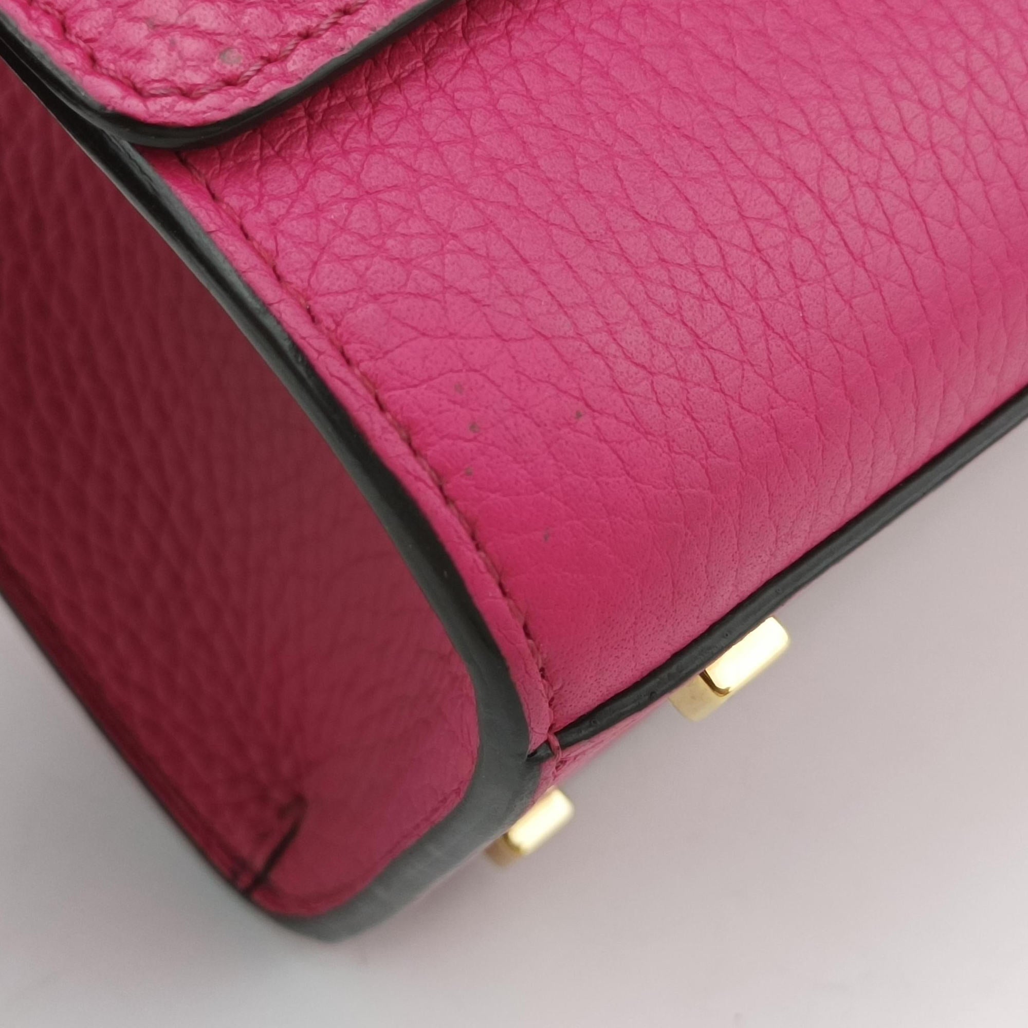Pre-owned Moynat Legenne PM Rose leather  shoulderbag | stylenewstar