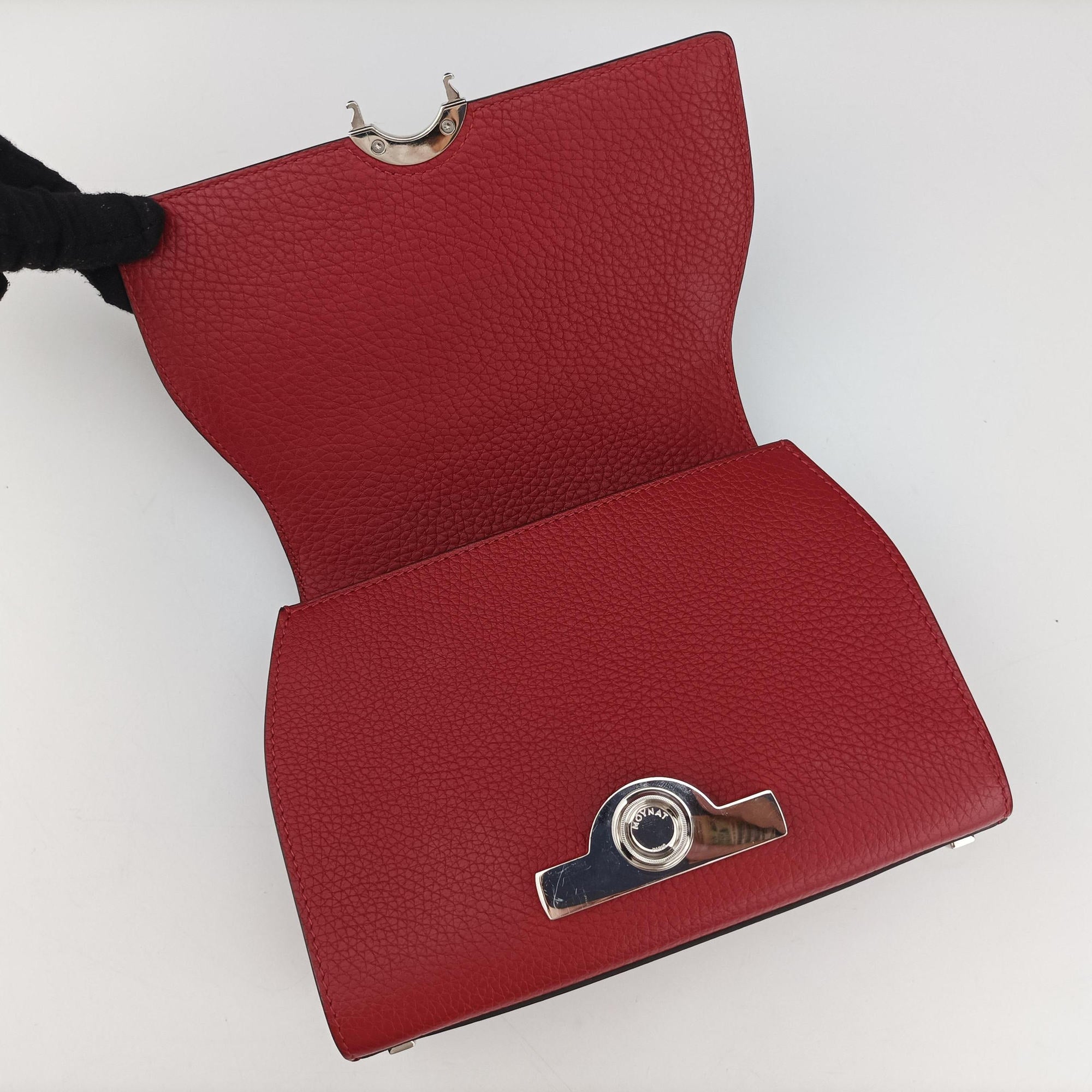 Vintage Moynat Legenne PM Red leather  shoulderbag | stylenewstar