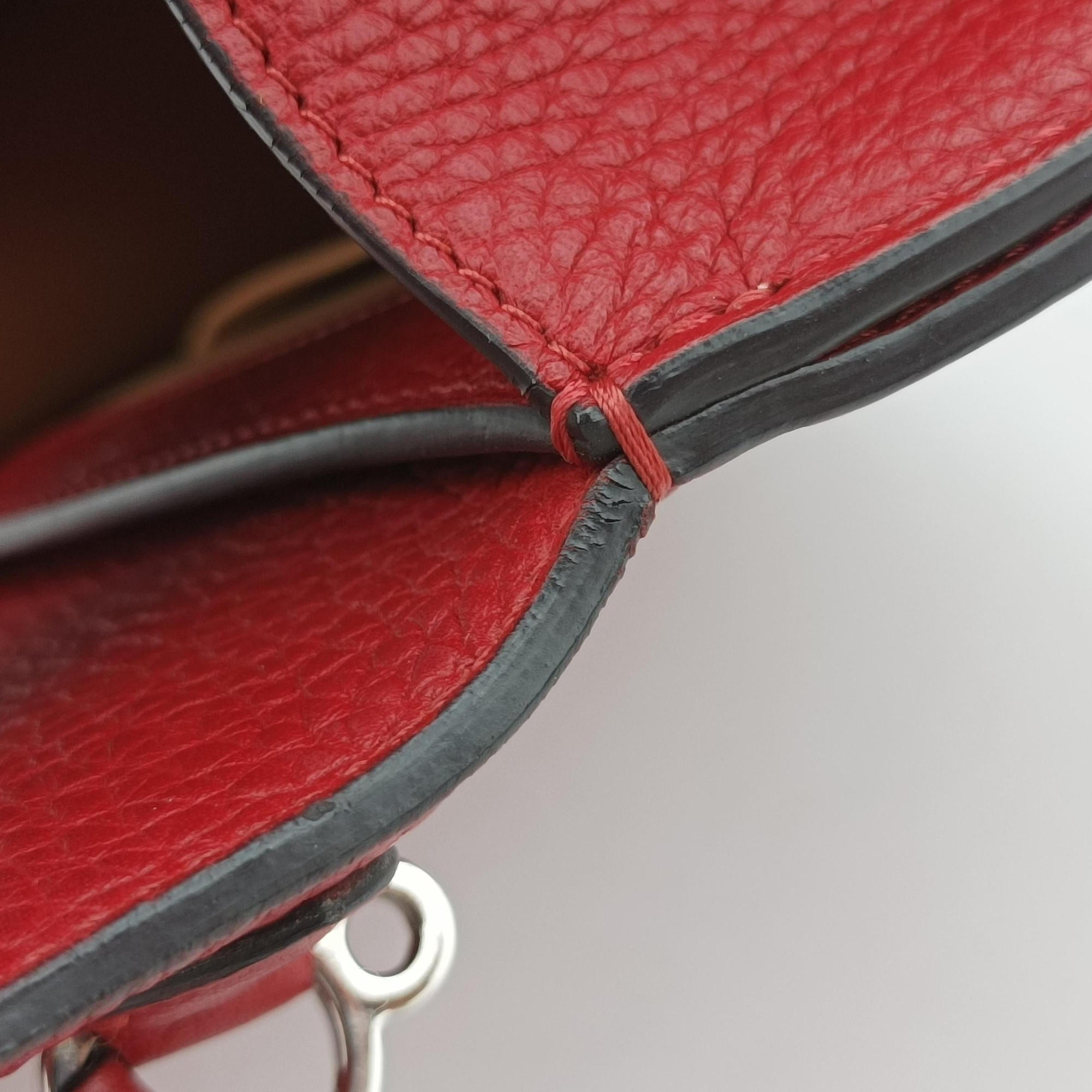 Vintage Moynat Legenne PM Red leather  shoulderbag | stylenewstar