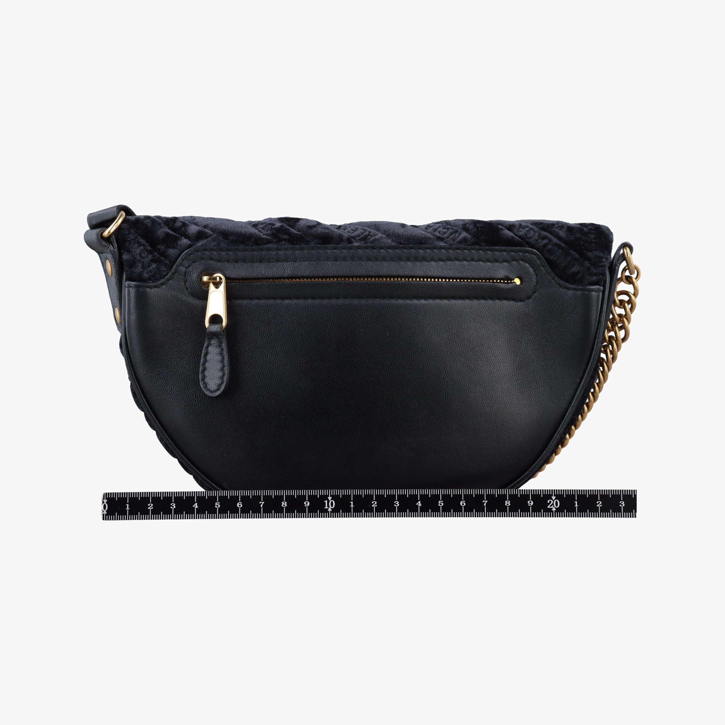 Pre-owned Balenciaga Souvenir XS Black Jacquard Velvet  bum bag/waist bag | stylenewstar