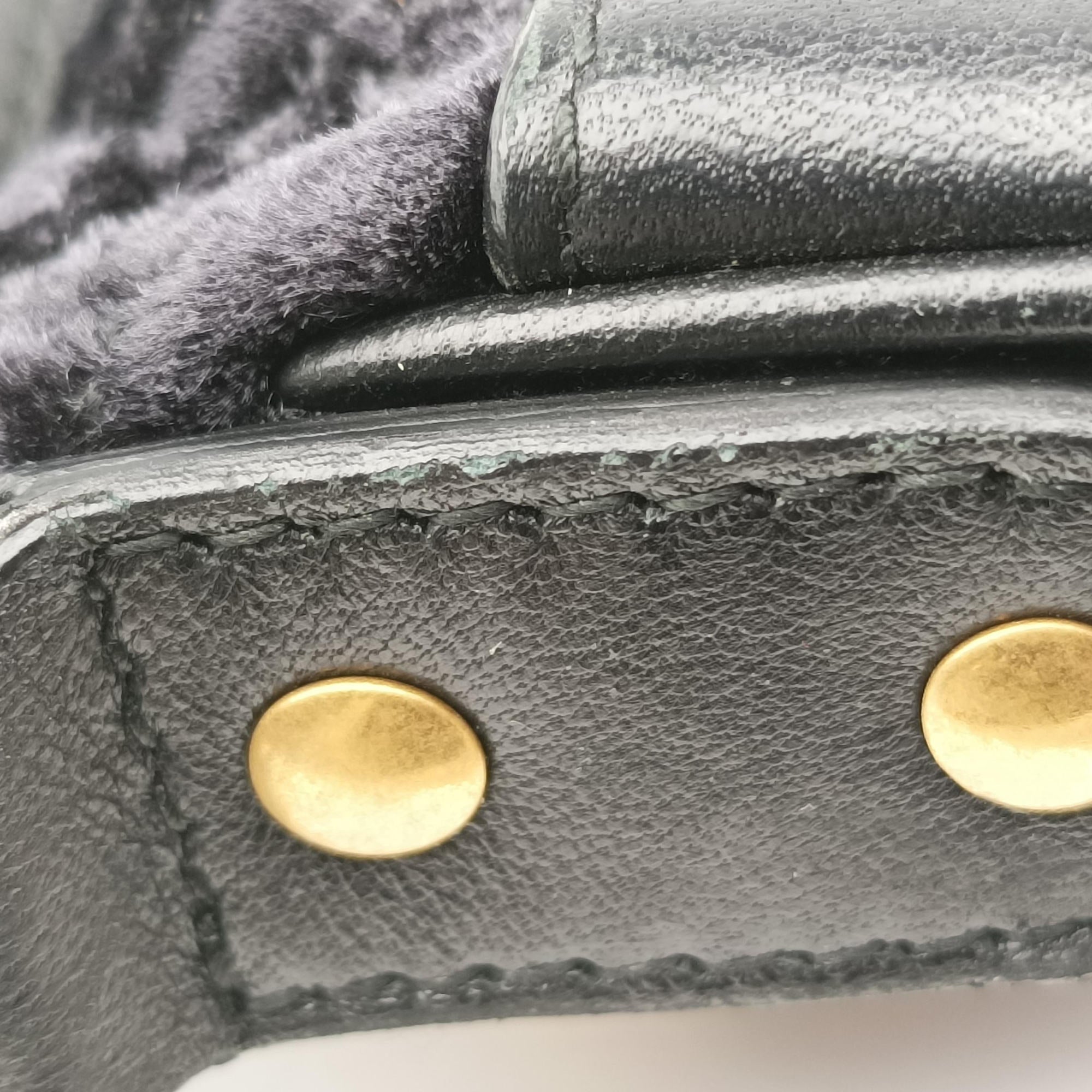 Pre-owned Balenciaga Souvenir XS Black Jacquard Velvet  bum bag/waist bag | stylenewstar
