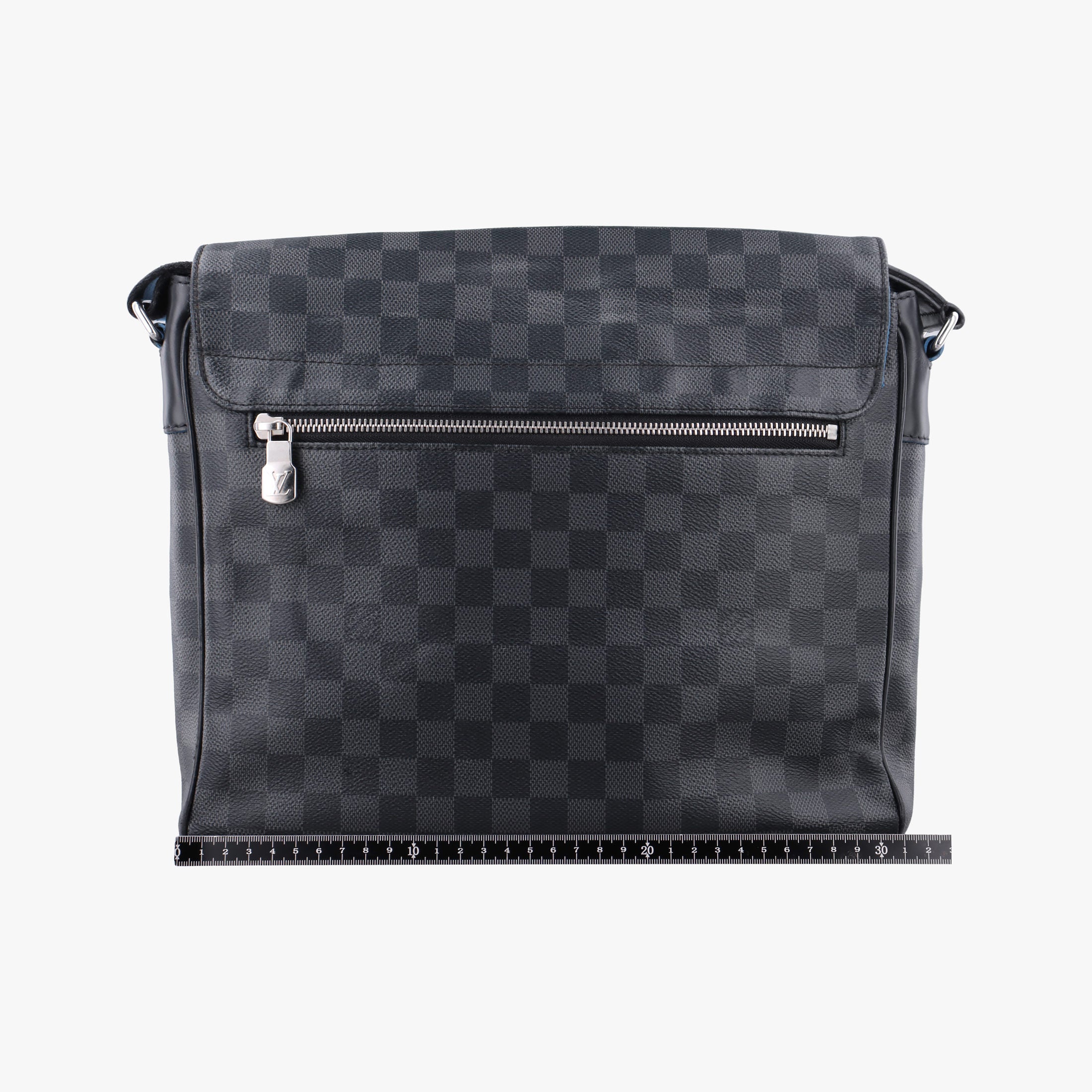 Pre-owned Louis Vuitton District PM Blue×Black Damier Graphite N42420 shoulderbag | stylenewstar