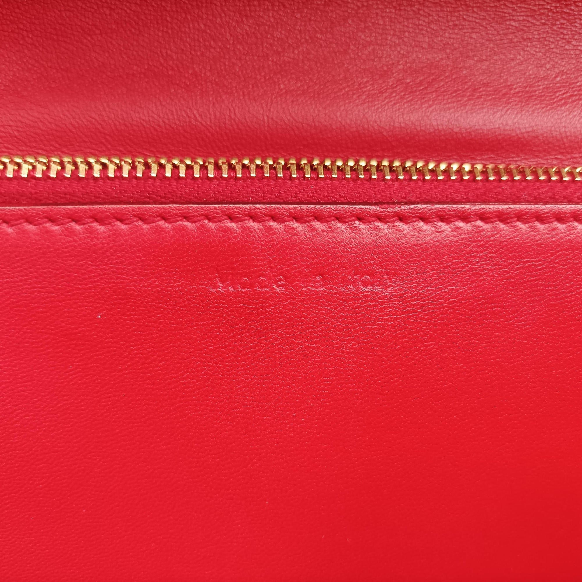 Vintage Celine Classic Box Red Leather  shoulderbag | stylenewstar