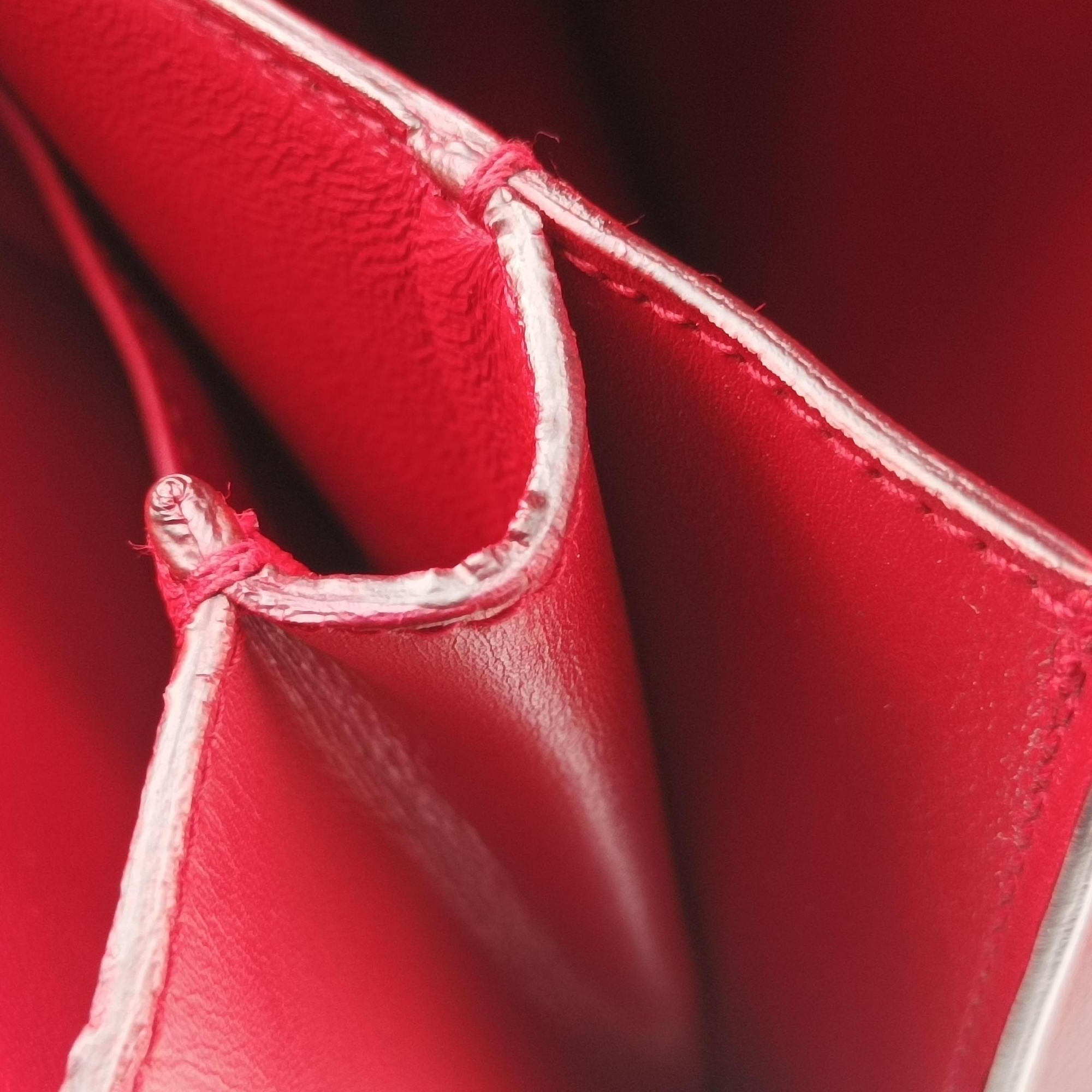 Vintage Celine Classic Box Red Leather  shoulderbag | stylenewstar