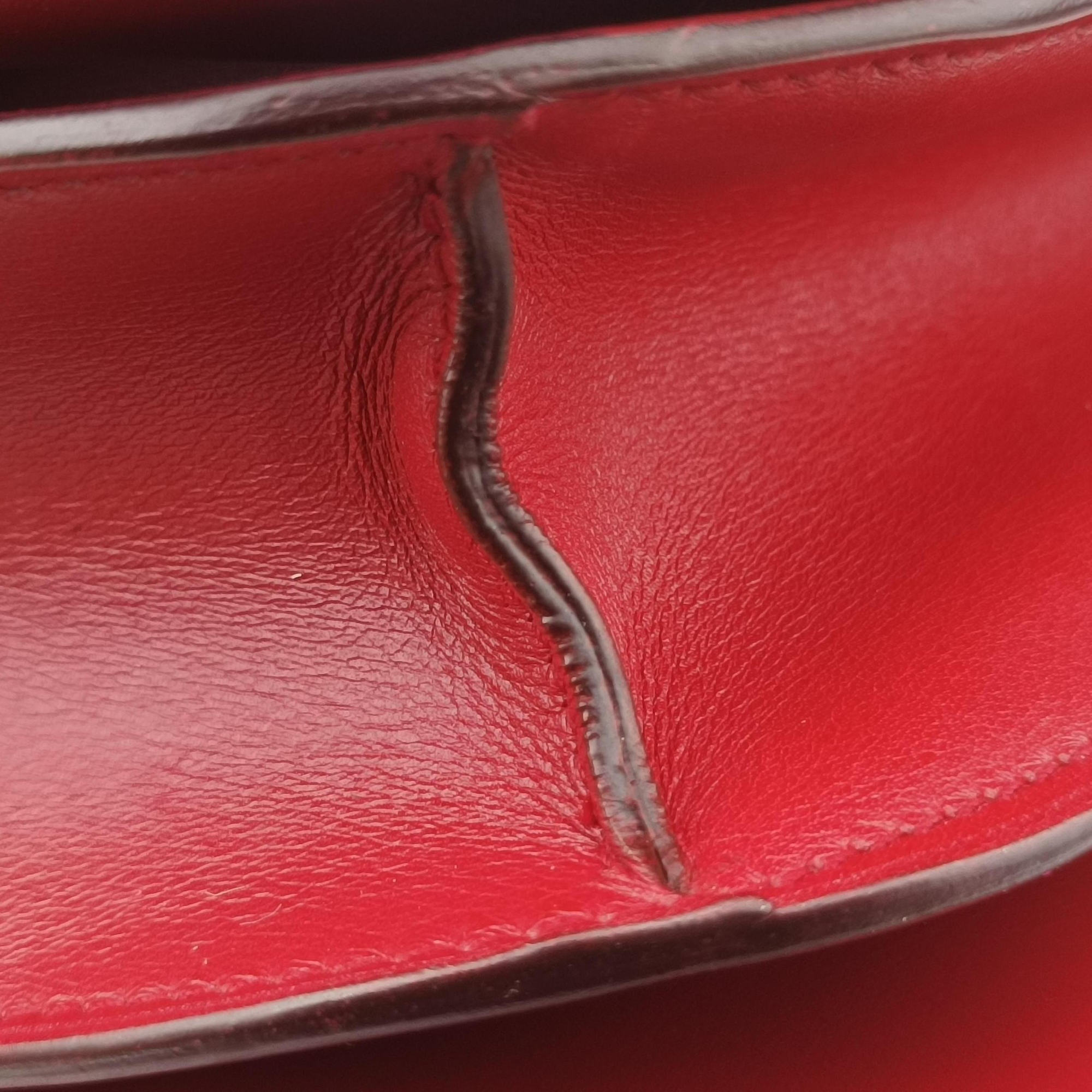 Vintage Celine Classic Box Red Leather  shoulderbag | stylenewstar