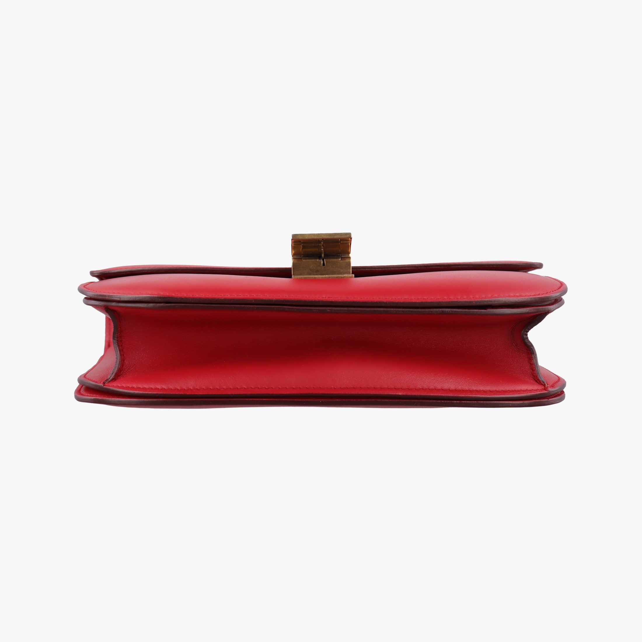 Vintage Celine Classic Box Red Leather  shoulderbag | stylenewstar