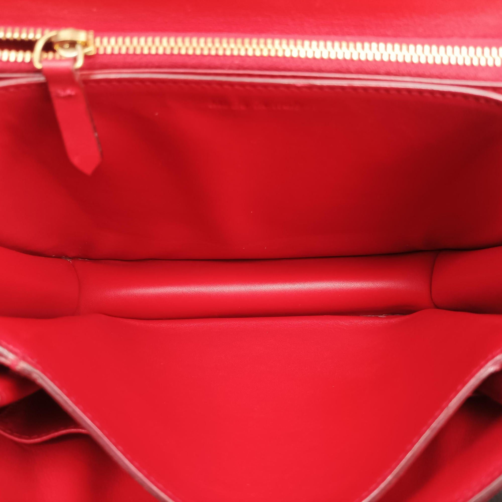 Vintage Celine Classic Box Red Leather  shoulderbag | stylenewstar