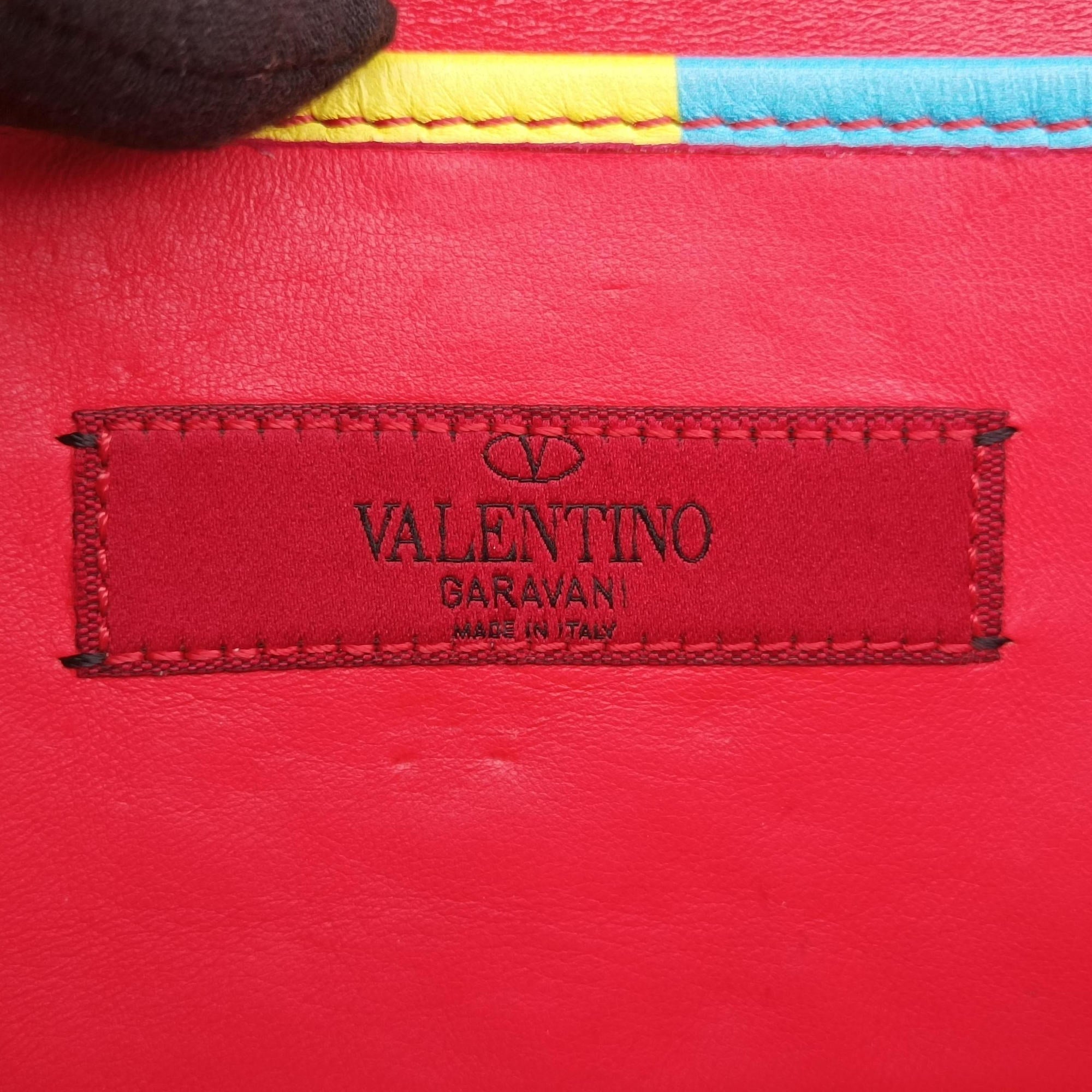 Pre-owned Valentino Rockstud Va Va Voom Multicolour Leather  shoulderbag | stylenewstar