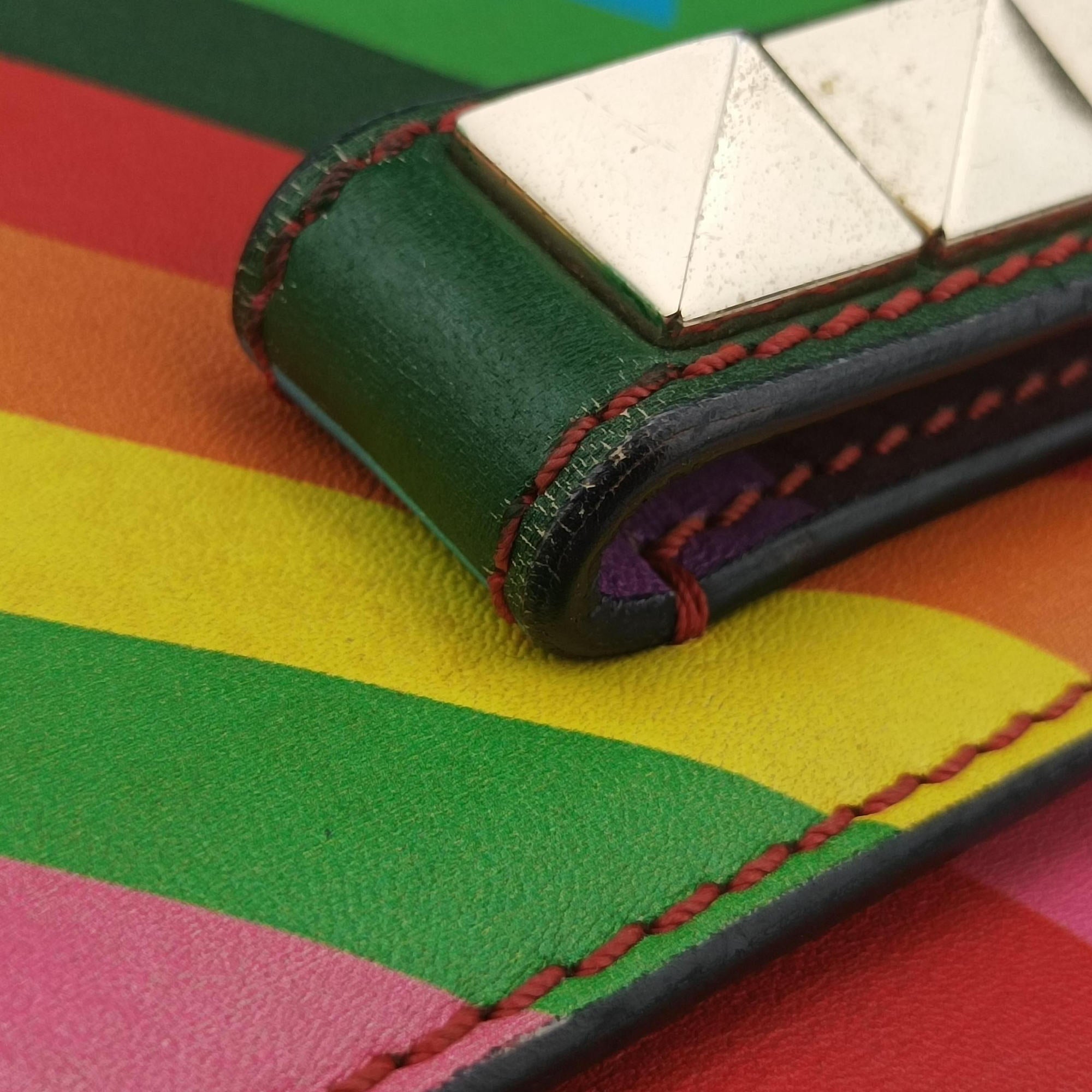 Pre-owned Valentino Rockstud Va Va Voom Multicolour Leather  shoulderbag | stylenewstar