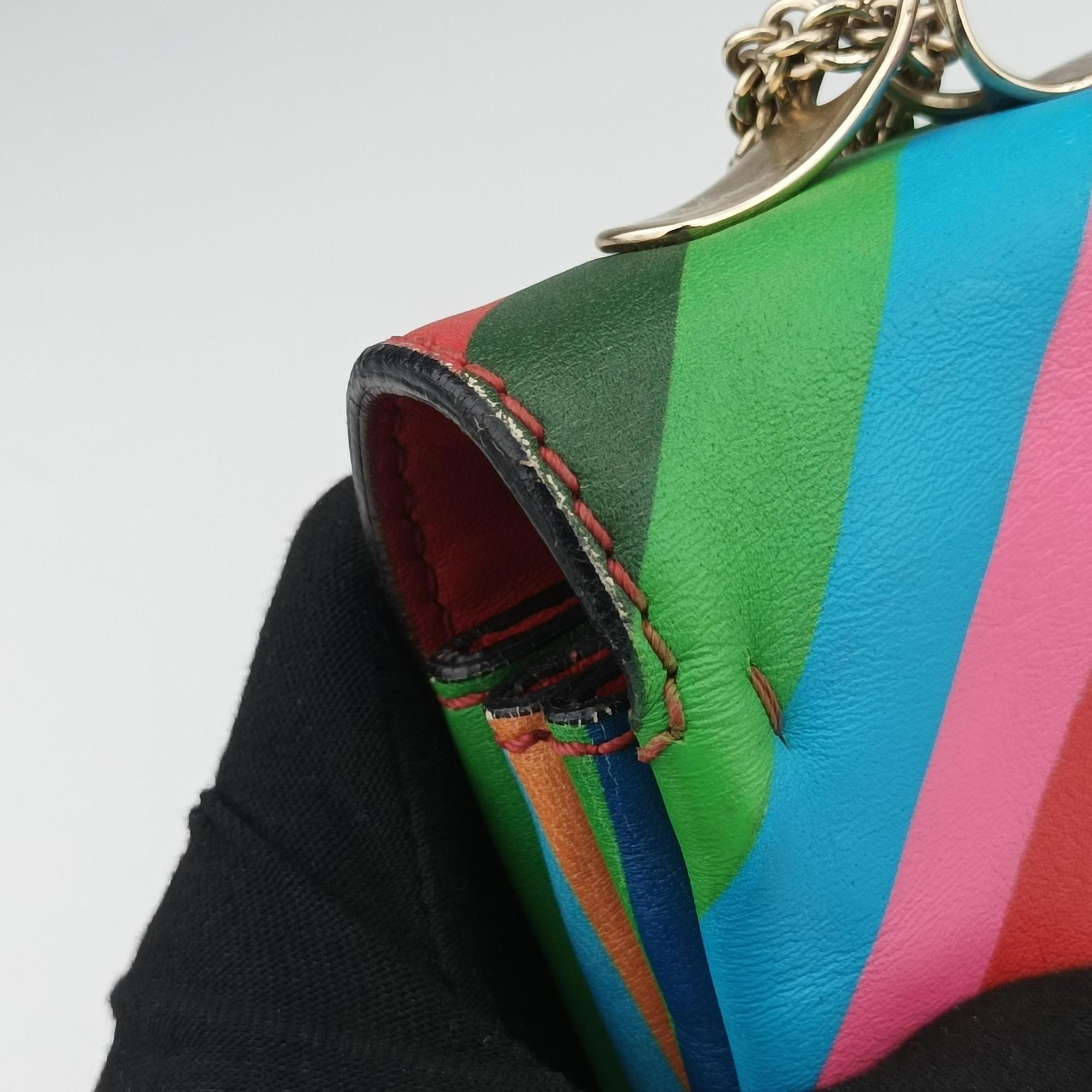 Pre-owned Valentino Rockstud Va Va Voom Multicolour Leather  shoulderbag | stylenewstar