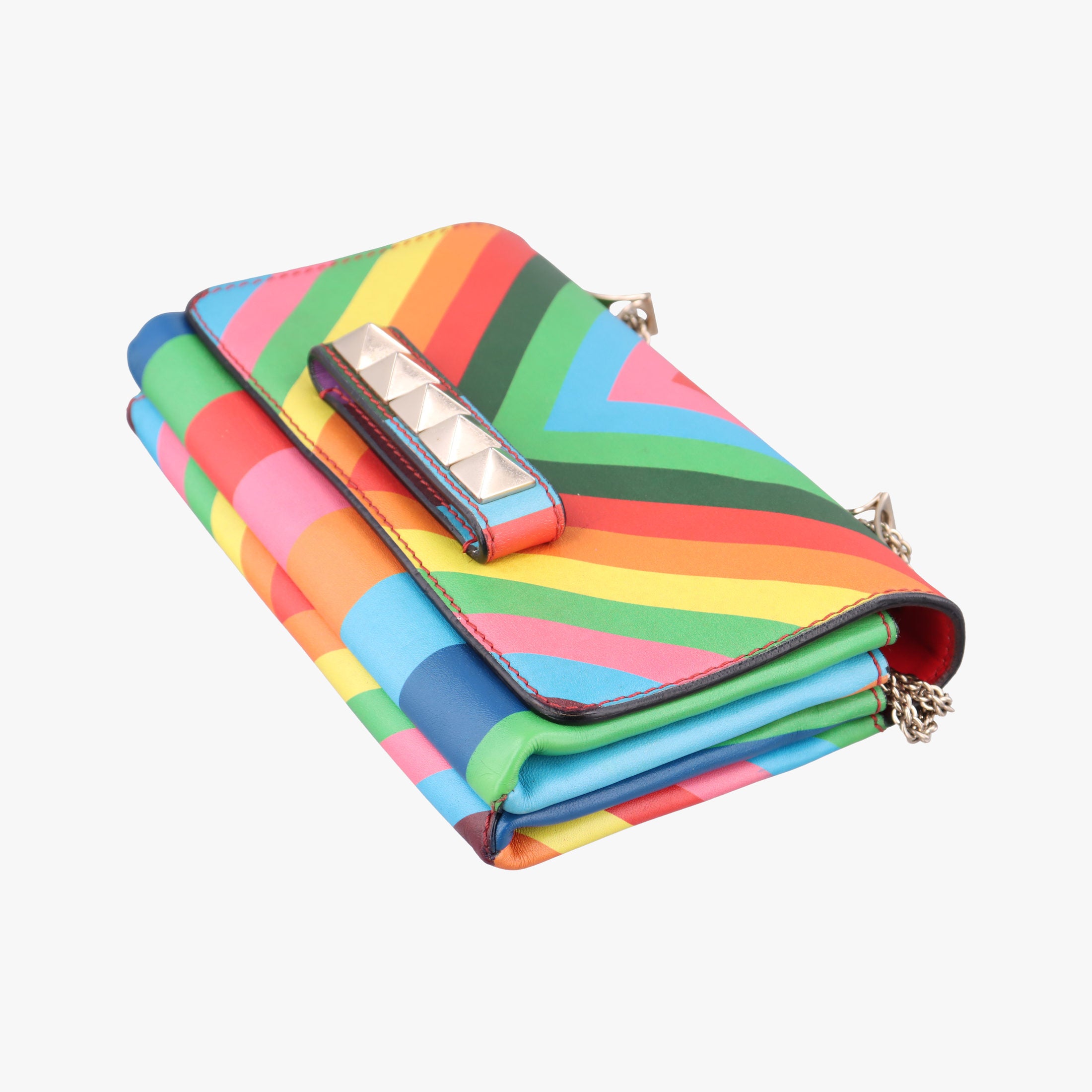 Pre-owned Valentino Rockstud Va Va Voom Multicolour Leather  shoulderbag | stylenewstar