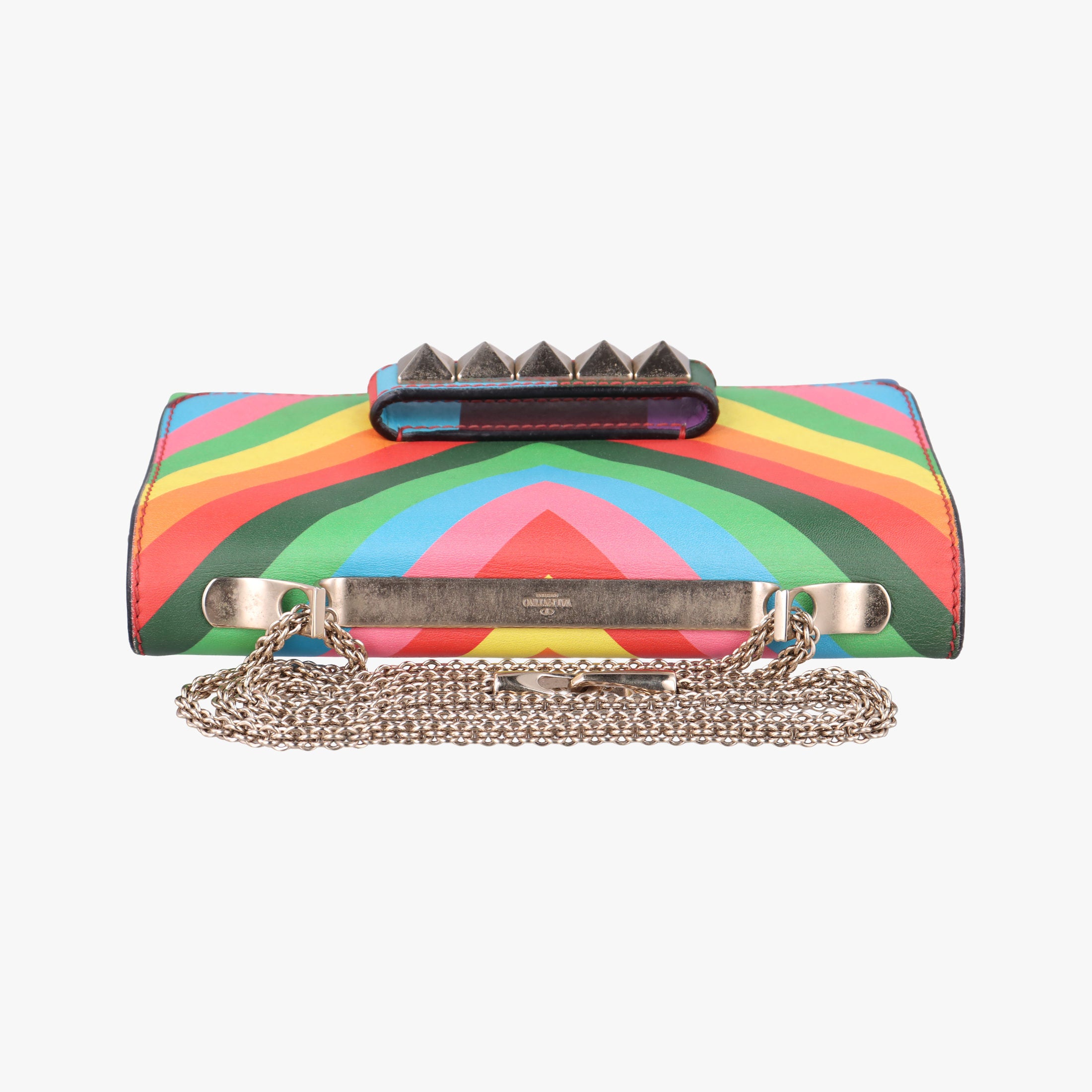 Pre-owned Valentino Rockstud Va Va Voom Multicolour Leather  shoulderbag | stylenewstar