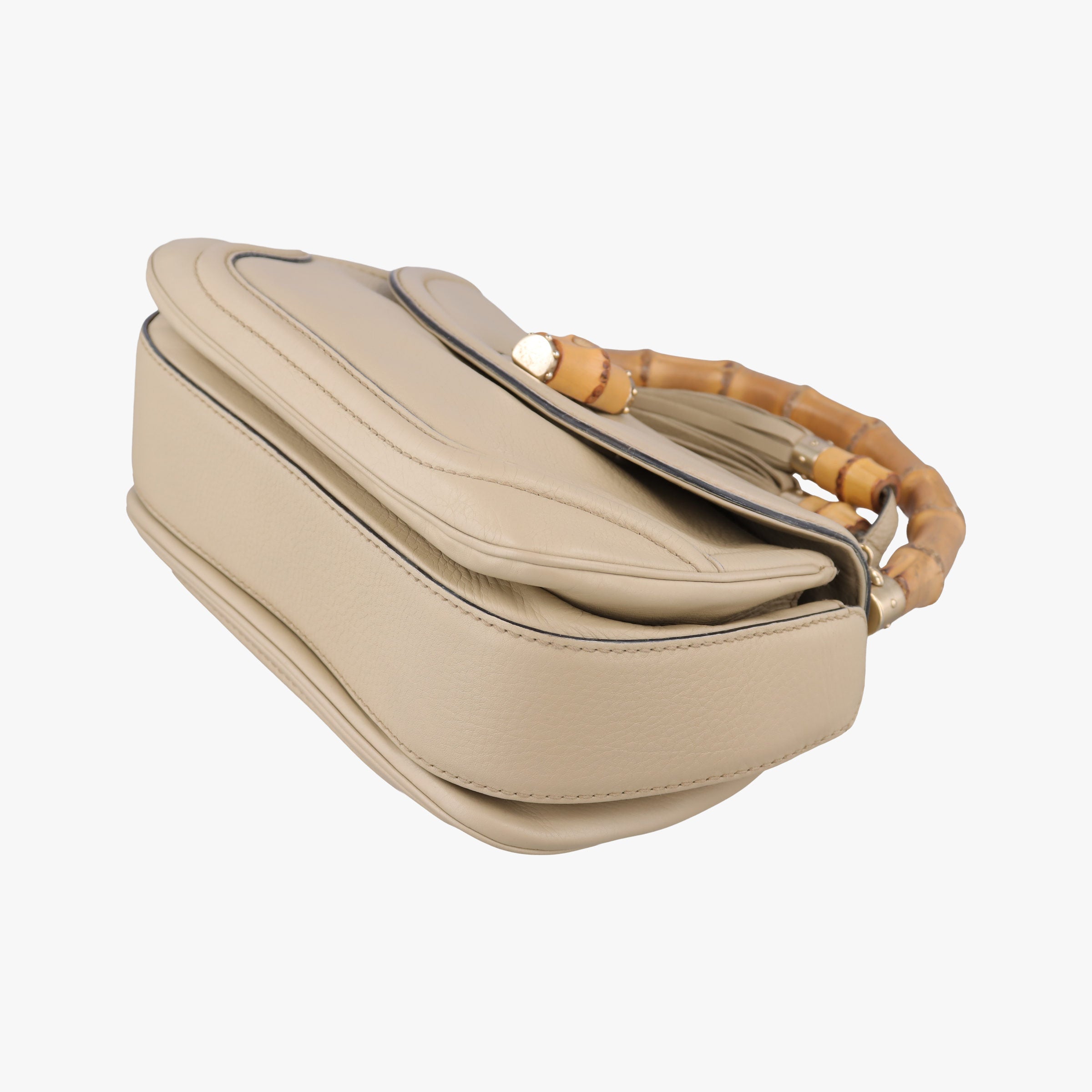 Pre-owned Gucci New Bamboo khaki Leather 254884 shoulderbag | stylenewstar