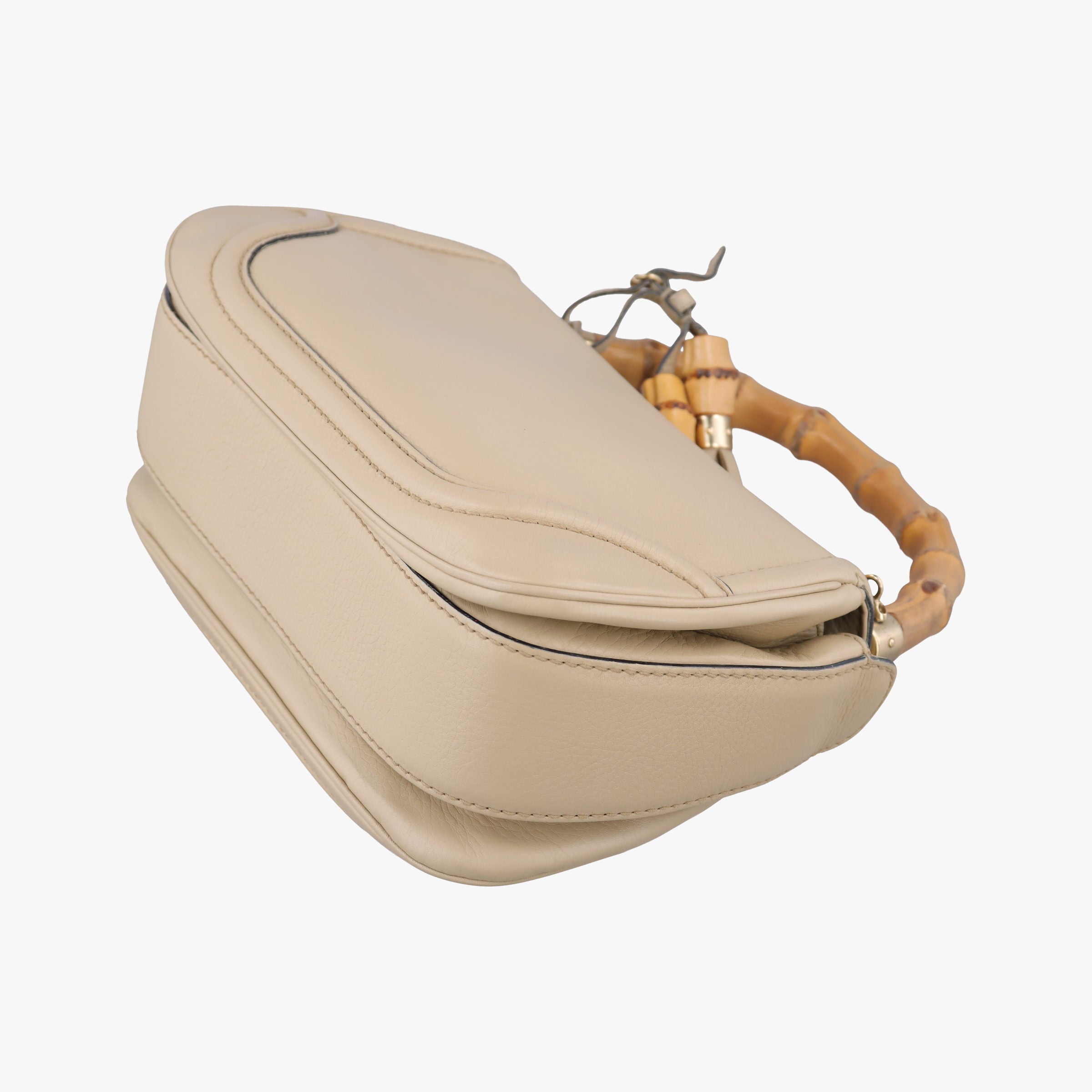 Pre-owned Gucci New Bamboo khaki Leather 254884 shoulderbag | stylenewstar