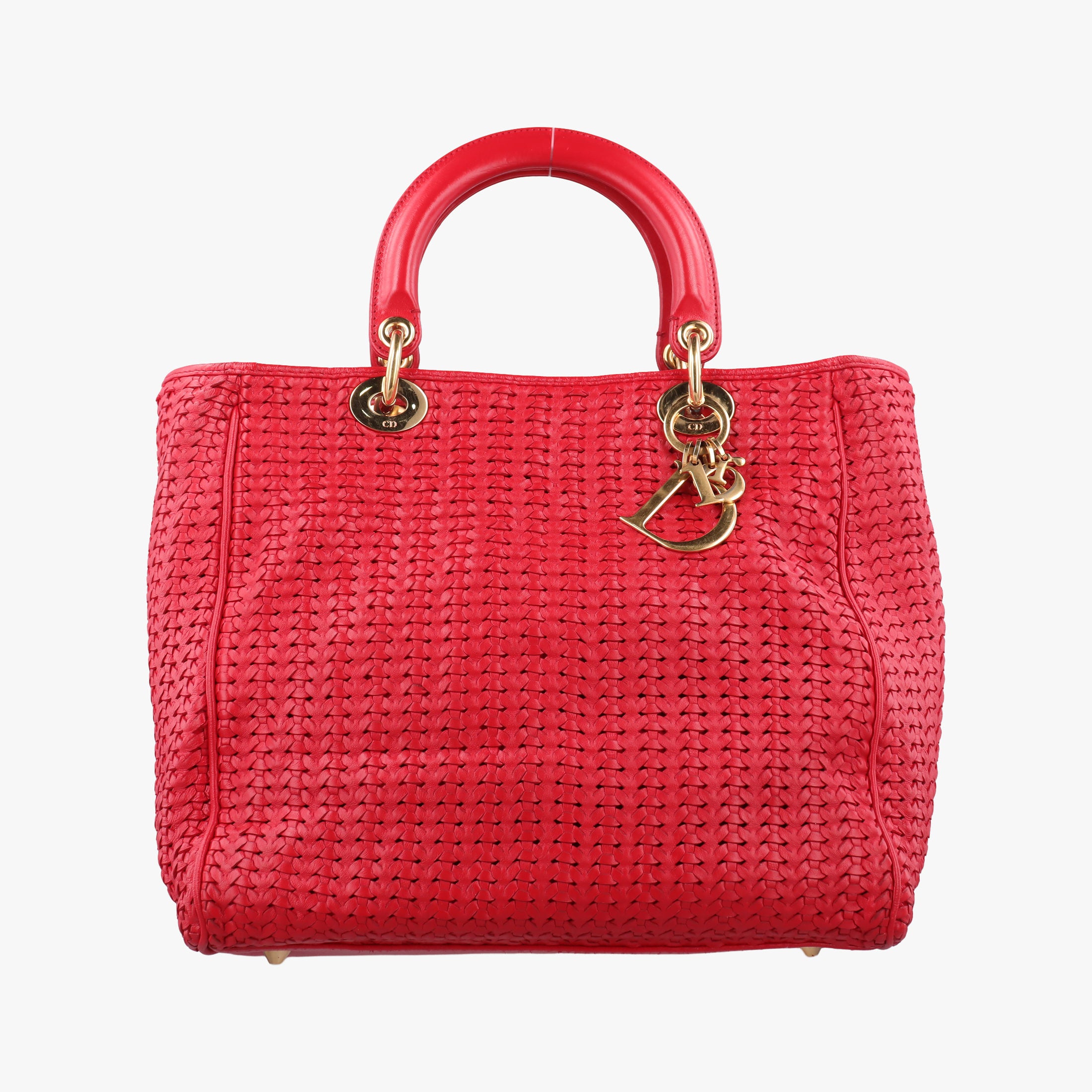 Pre-owned Christian Dior Soft Lady Dior Red lambskin  handbag | stylenewstar