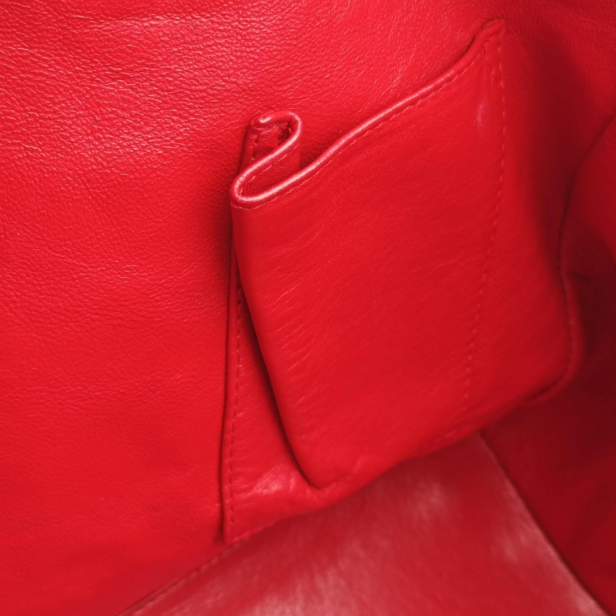 Pre-owned Christian Dior Soft Lady Dior Red lambskin  handbag | stylenewstar