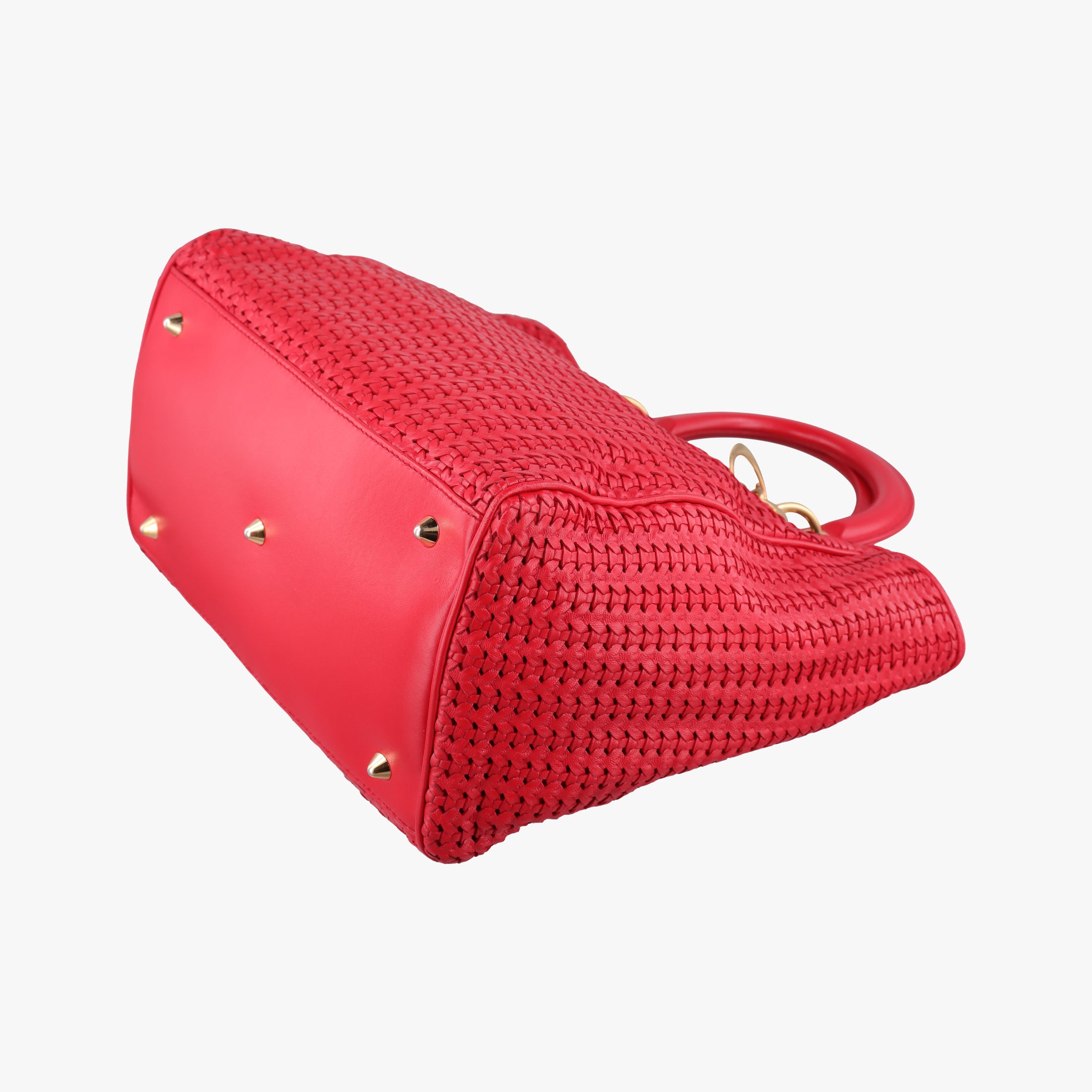 Pre-owned Christian Dior Soft Lady Dior Red lambskin  handbag | stylenewstar
