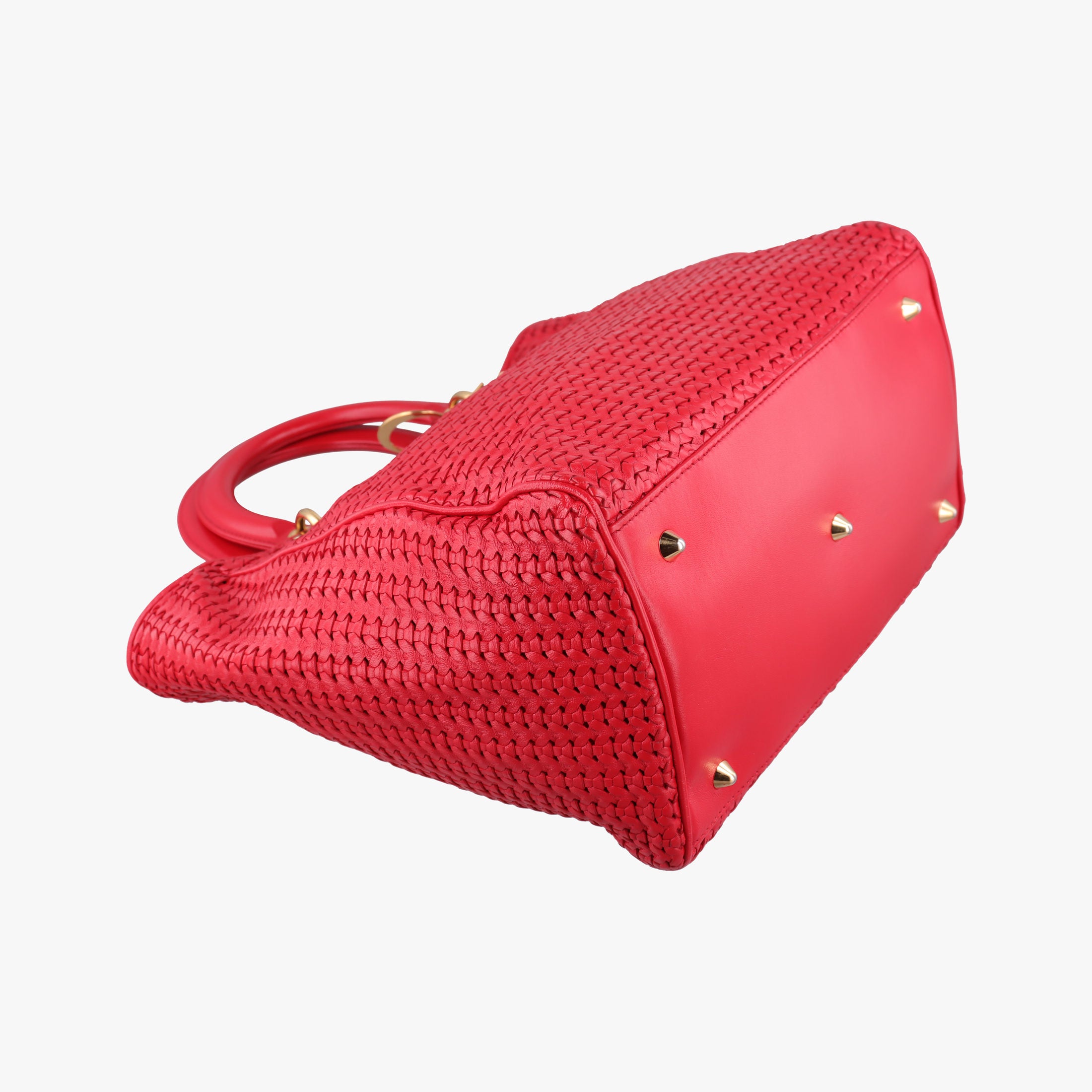 Pre-owned Christian Dior Soft Lady Dior Red lambskin  handbag | stylenewstar