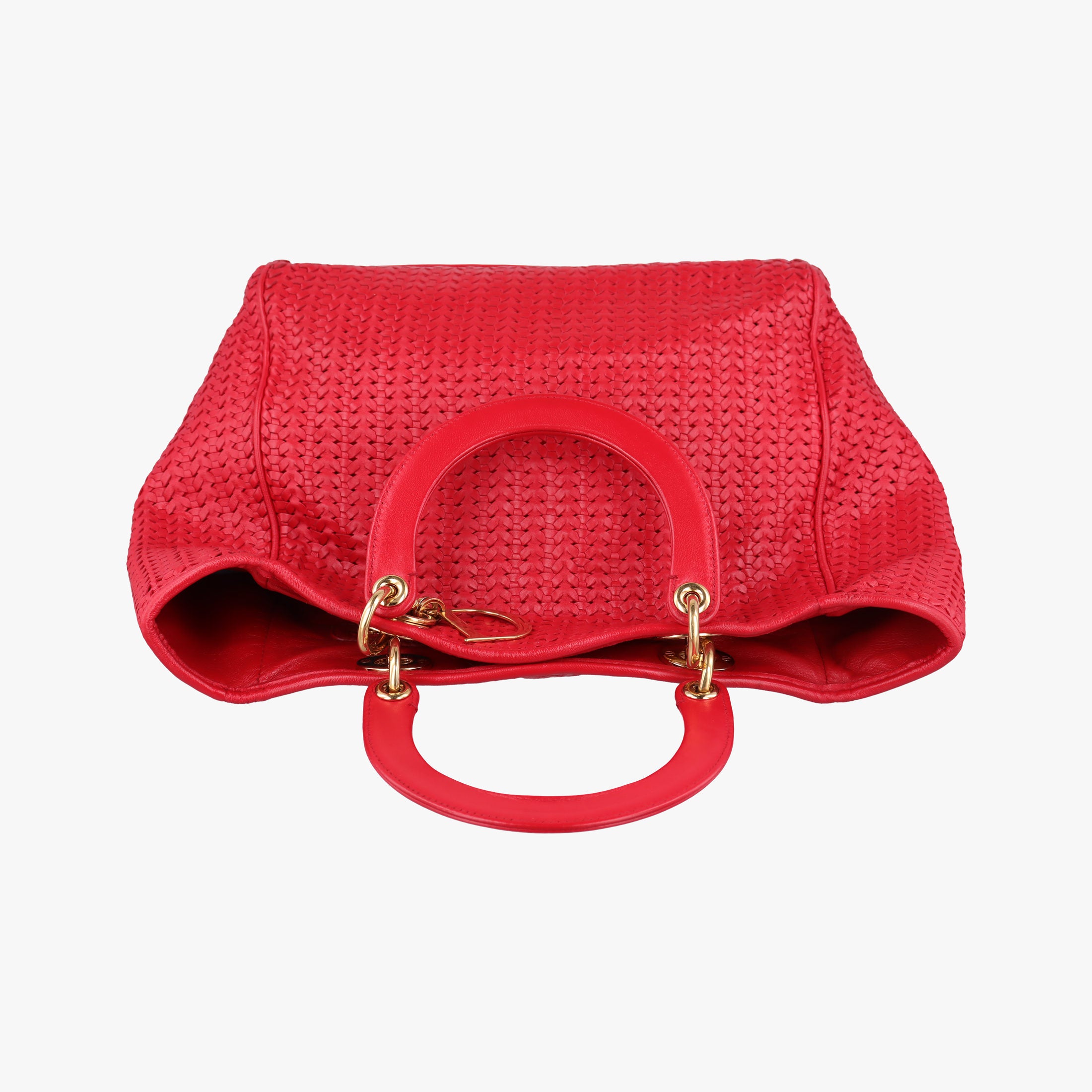 Pre-owned Christian Dior Soft Lady Dior Red lambskin  handbag | stylenewstar