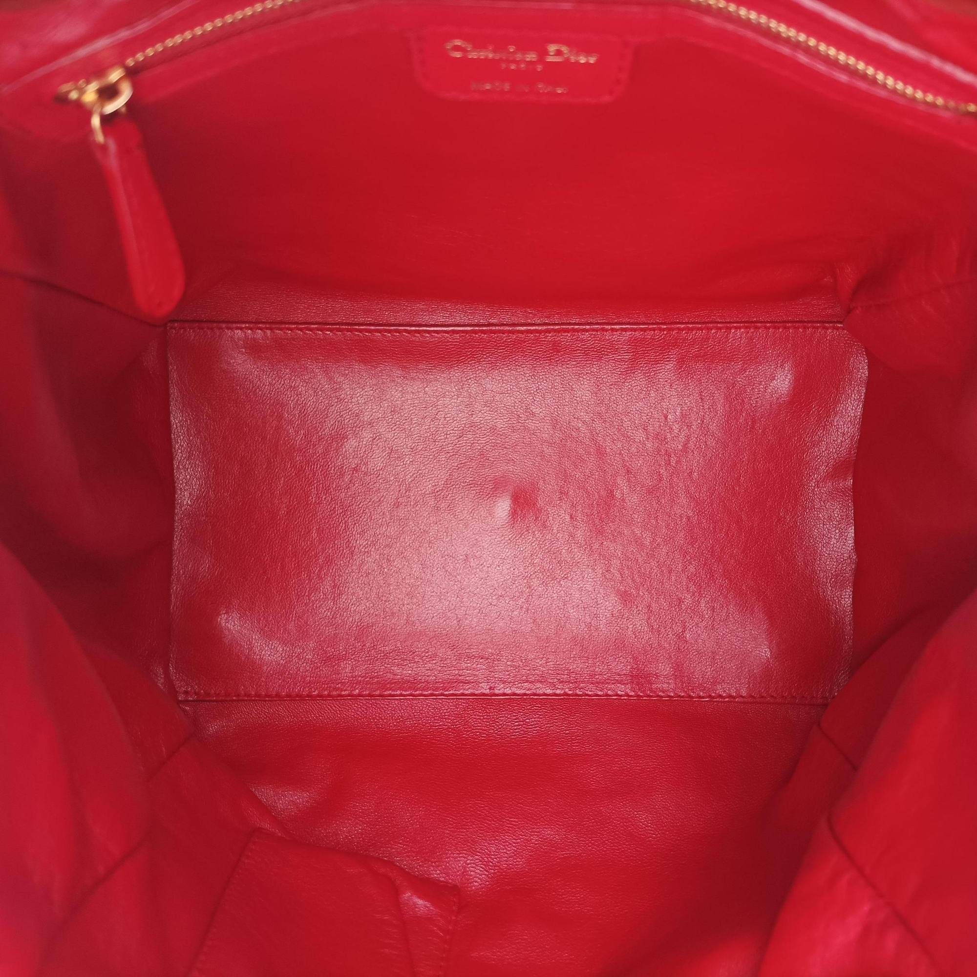 Pre-owned Christian Dior Soft Lady Dior Red lambskin  handbag | stylenewstar