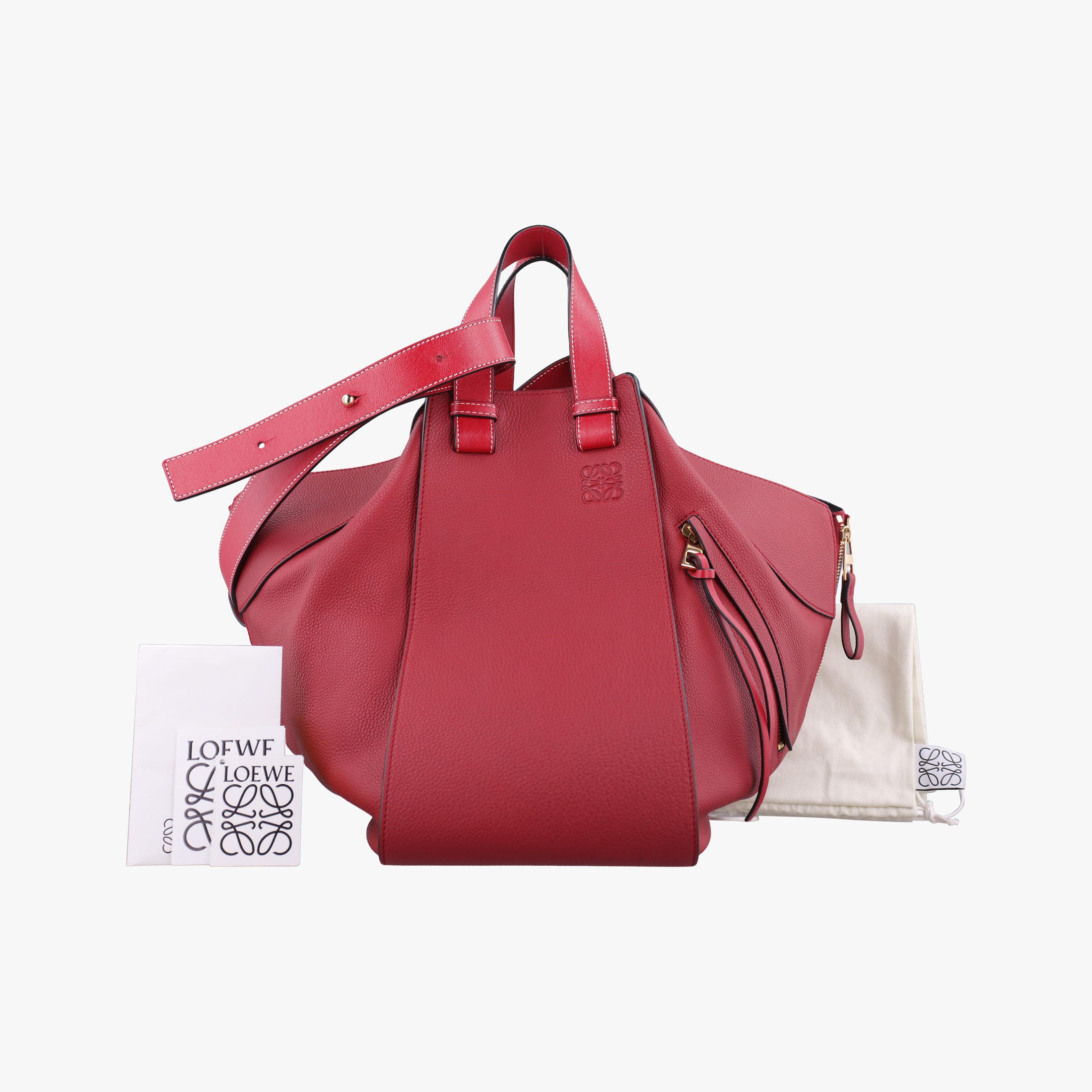 Vintage Loewe Hammock Burgundy Leather  shoulderbag | stylenewstar