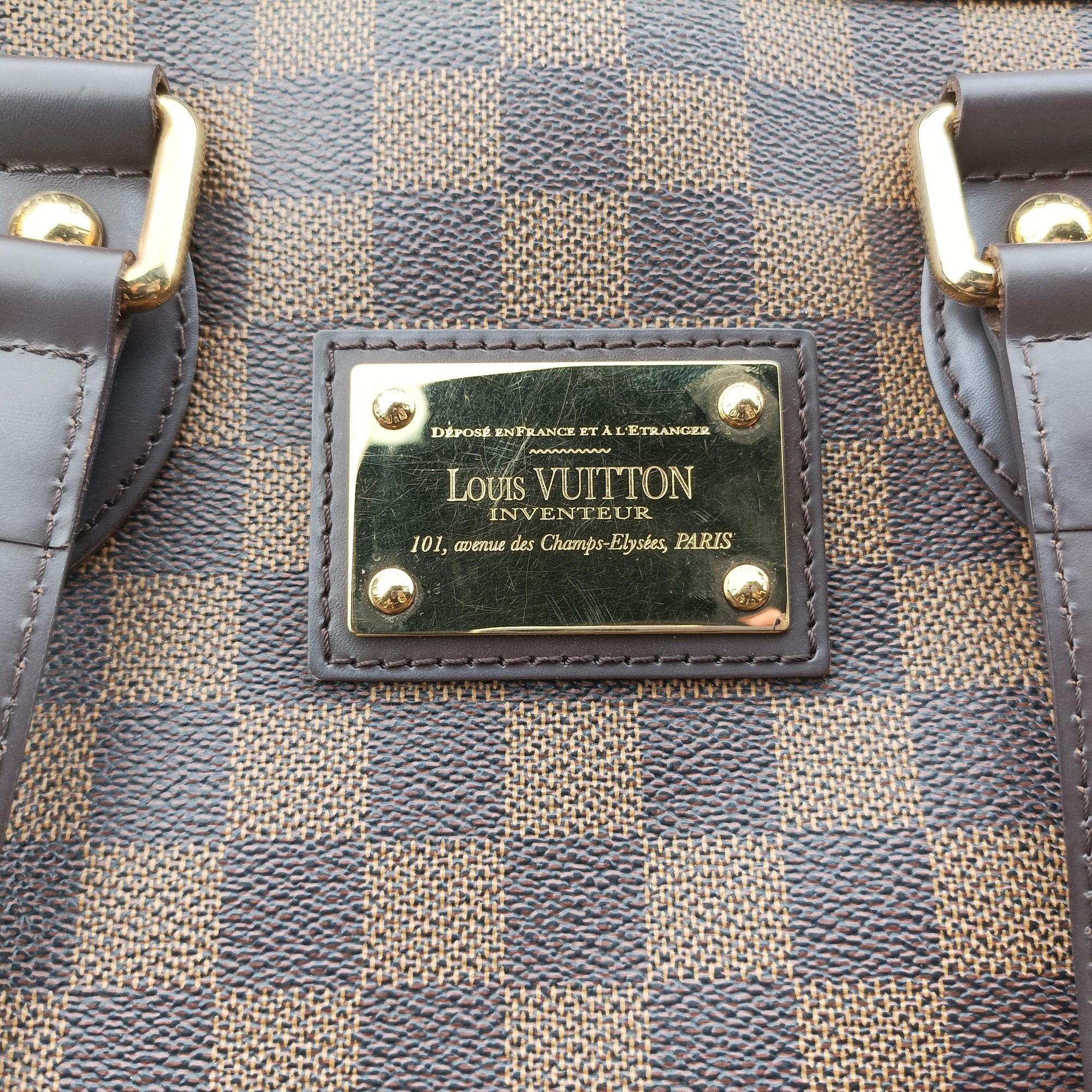 Secondhand Louis Vuitton HAMPSTEAD PM EBENE Damier Canvas N51205 shoulderbag | stylenewstar