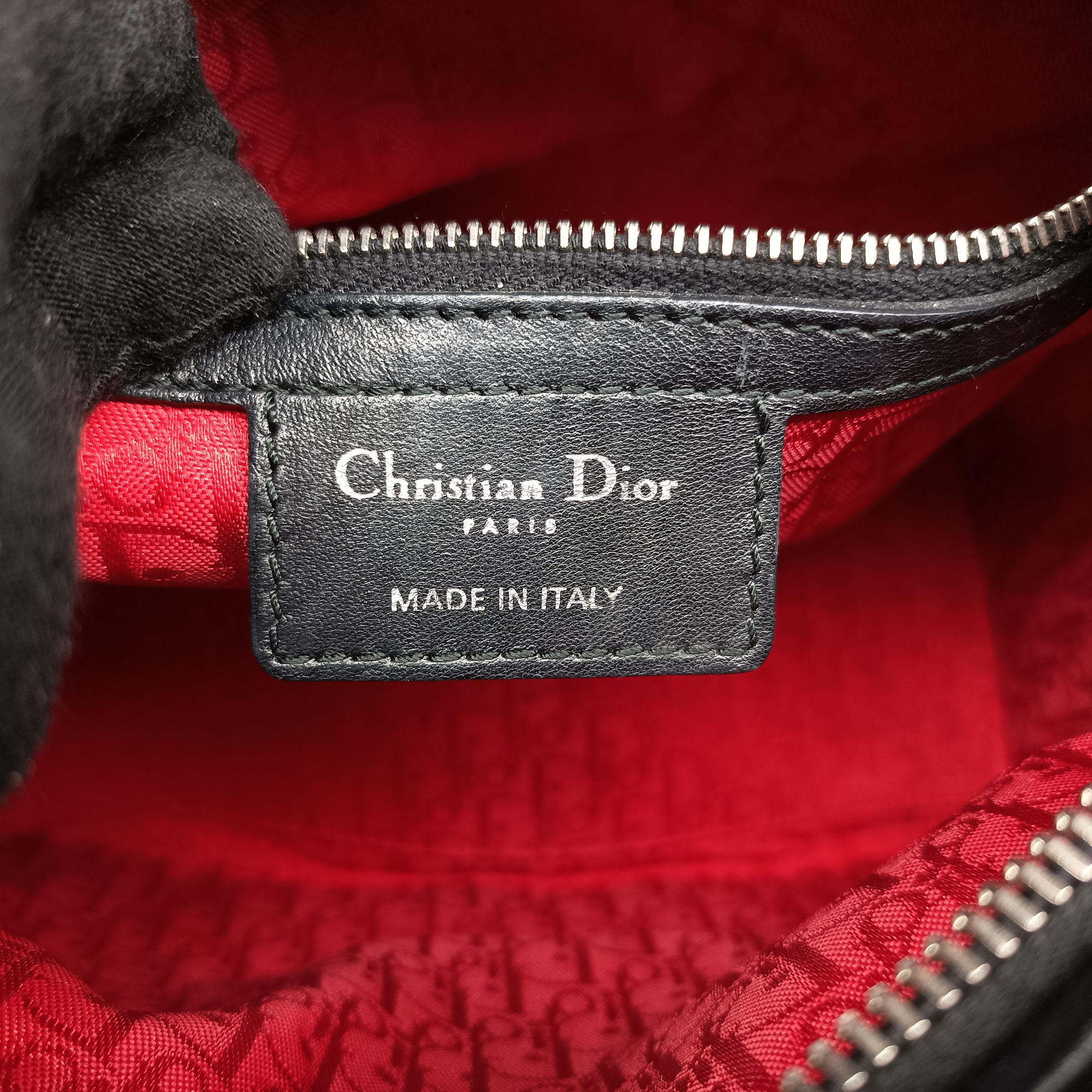 Pre-owned Christian Dior Lady Dior Black lambskin  shoulderbag | stylenewstar